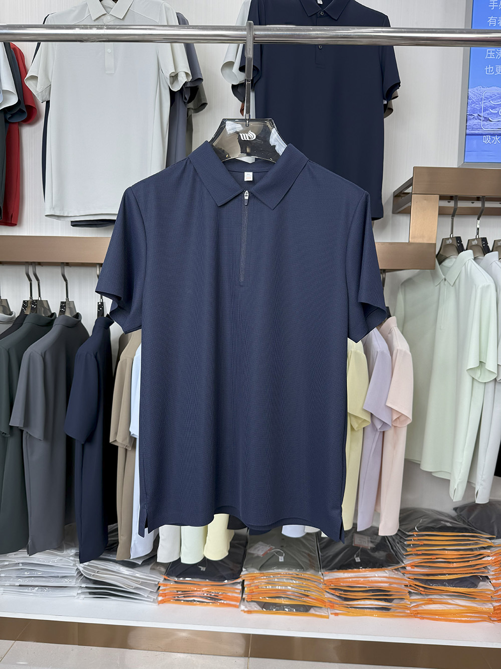 ML8207 180g weight  76.5% Nylon 23.5% SpandexCollar Polo Shirt