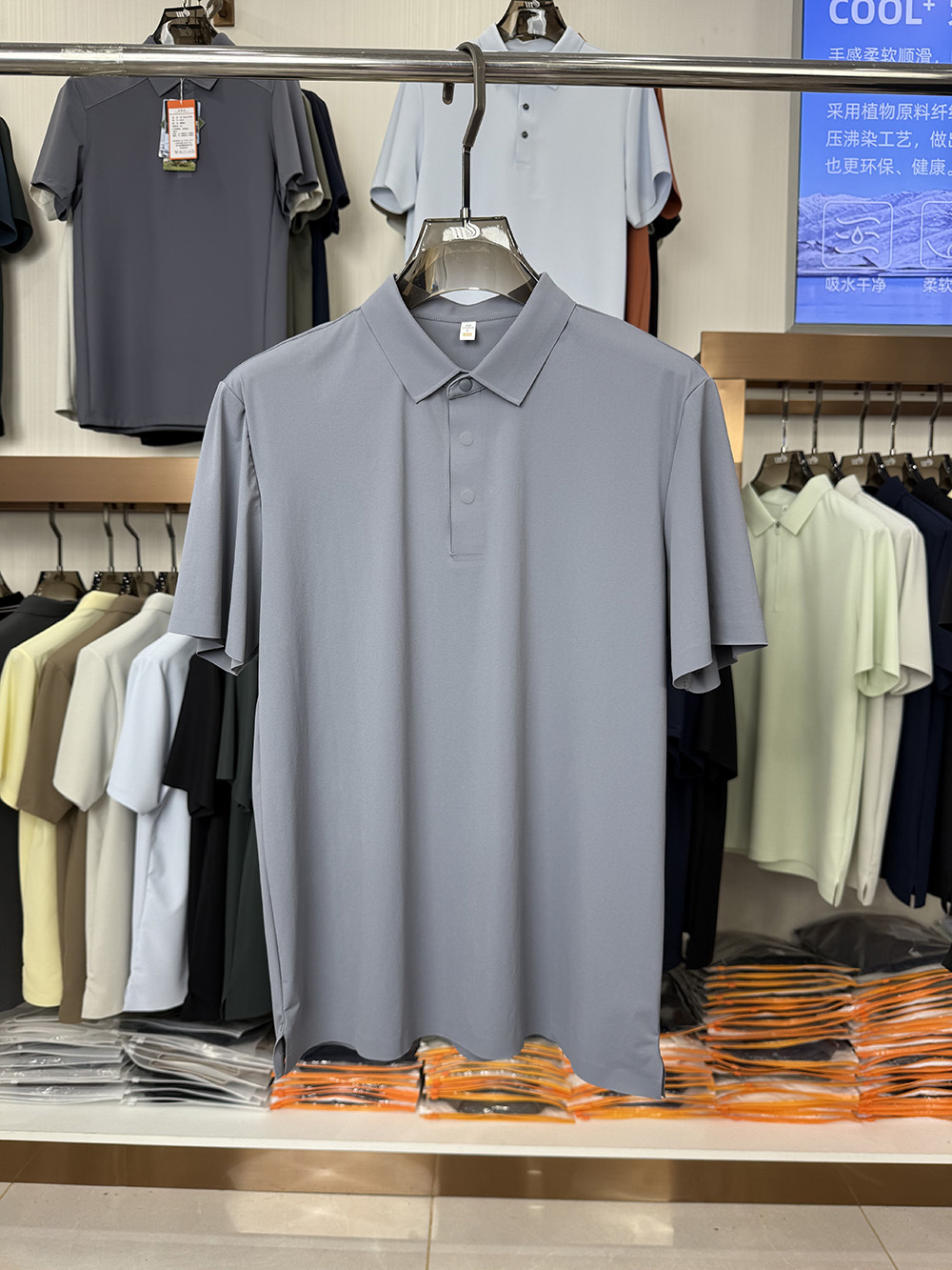 ML8506 175g weight 79.2% nylon,  20.8% spandex Polo Shirt