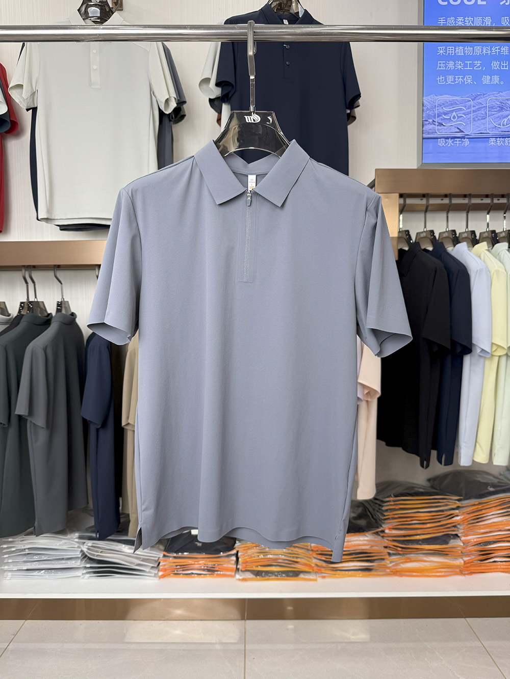 ML8507 175g weight  79.2% nylon, 20.8% spandex Polo Shirt