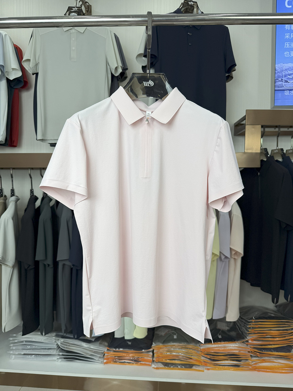 ML8507 175g weight  79.2% nylon, 20.8% spandex Polo Shirt