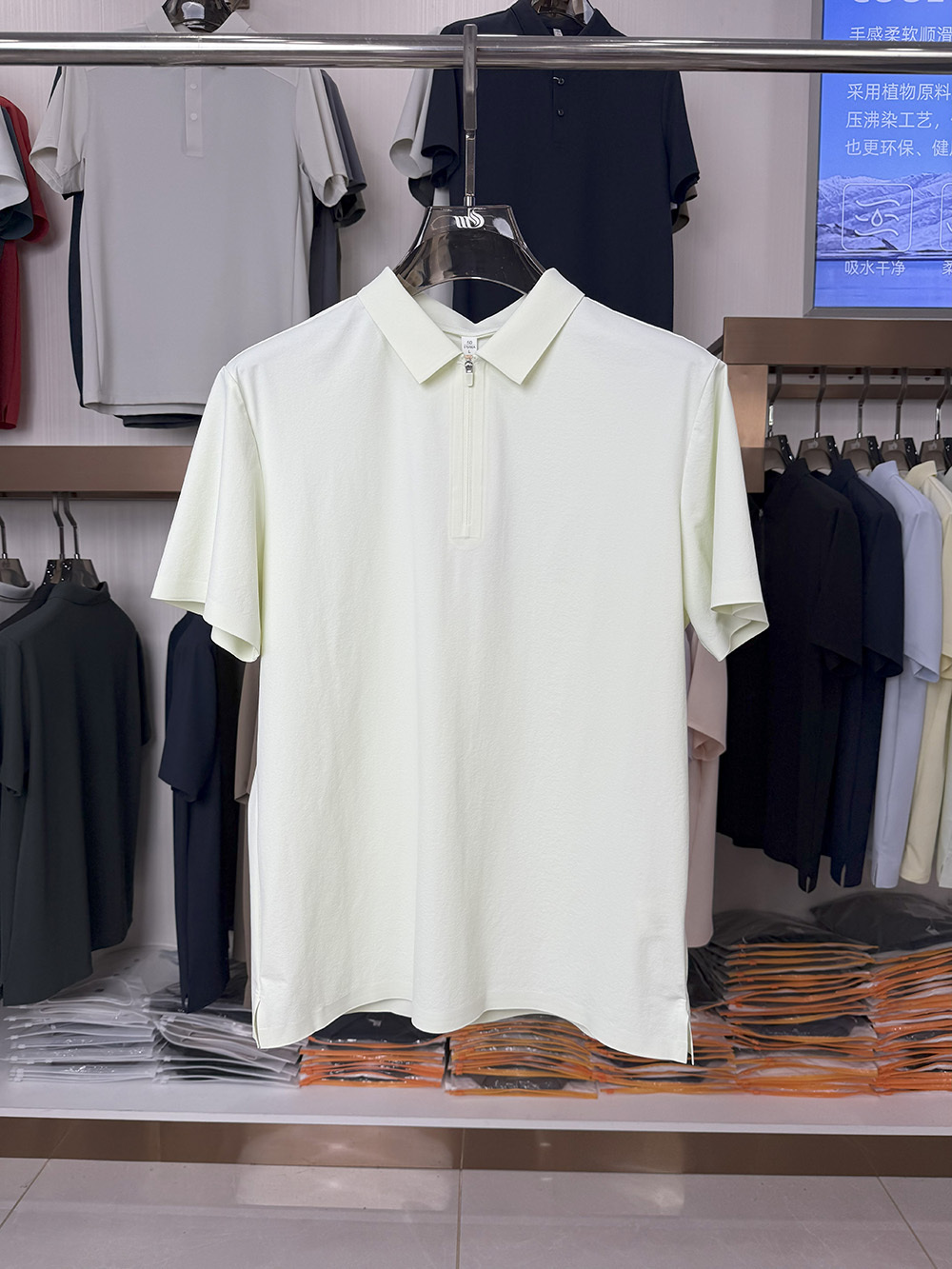ML8507 175g weight  79.2% nylon, 20.8% spandex Polo Shirt