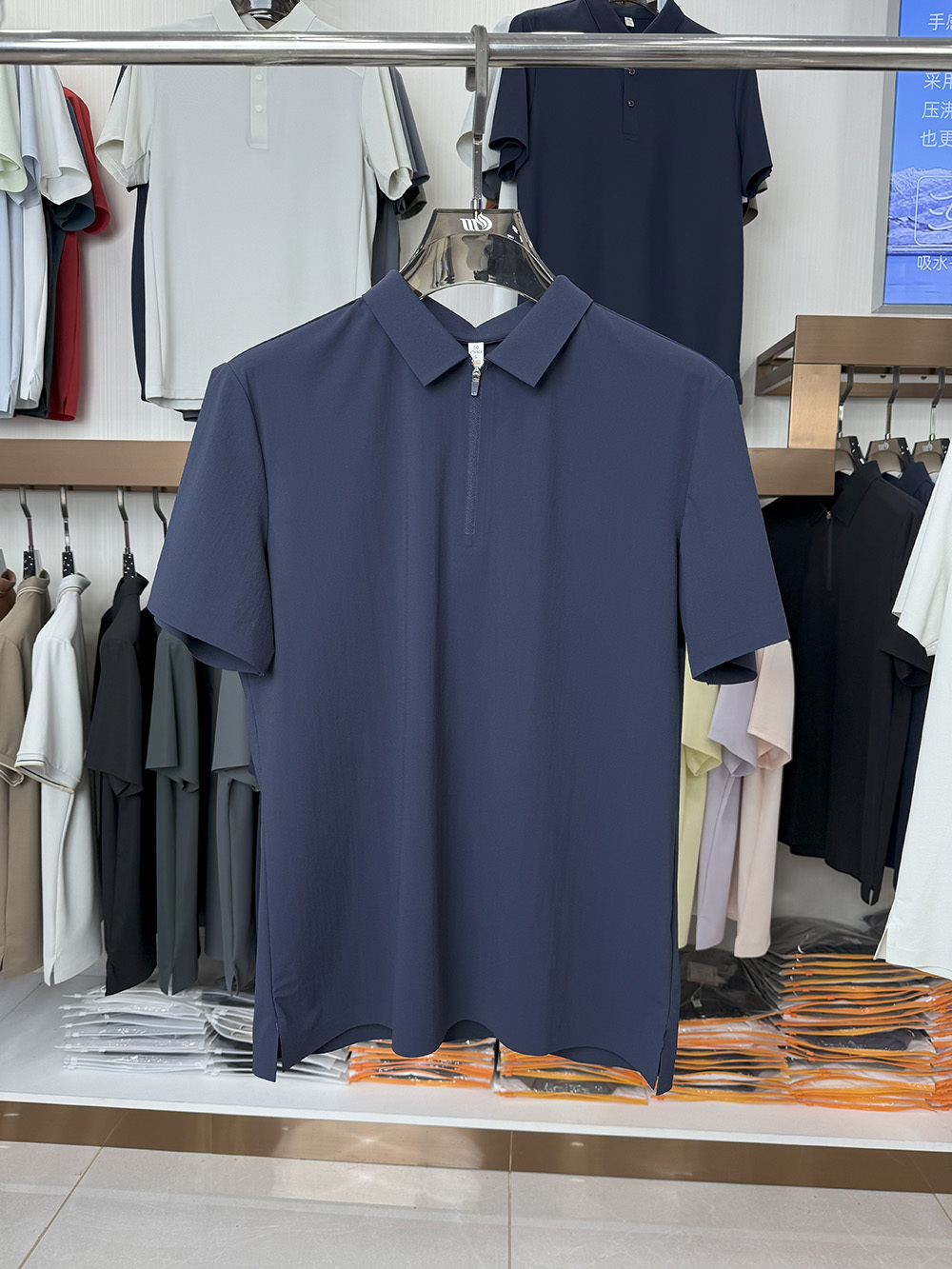 ML8507 175g weight  79.2% nylon, 20.8% spandex Polo Shirt