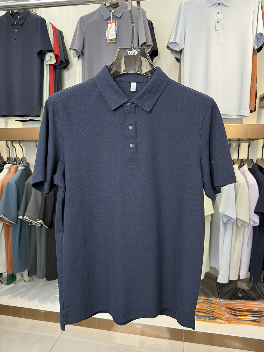 ML8803 230g weight 73.5% Cotton, 26.5% Polyester Spandex Blend Polo shirt