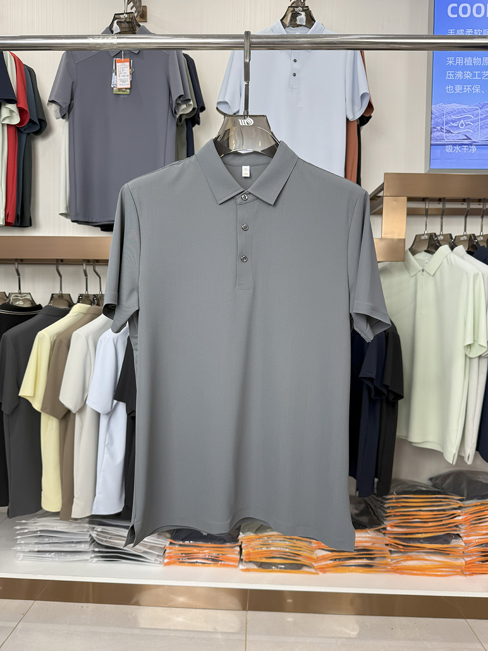 ML8901  175g weight  81.8% nylon, 18.2% spandex Polo shirt
