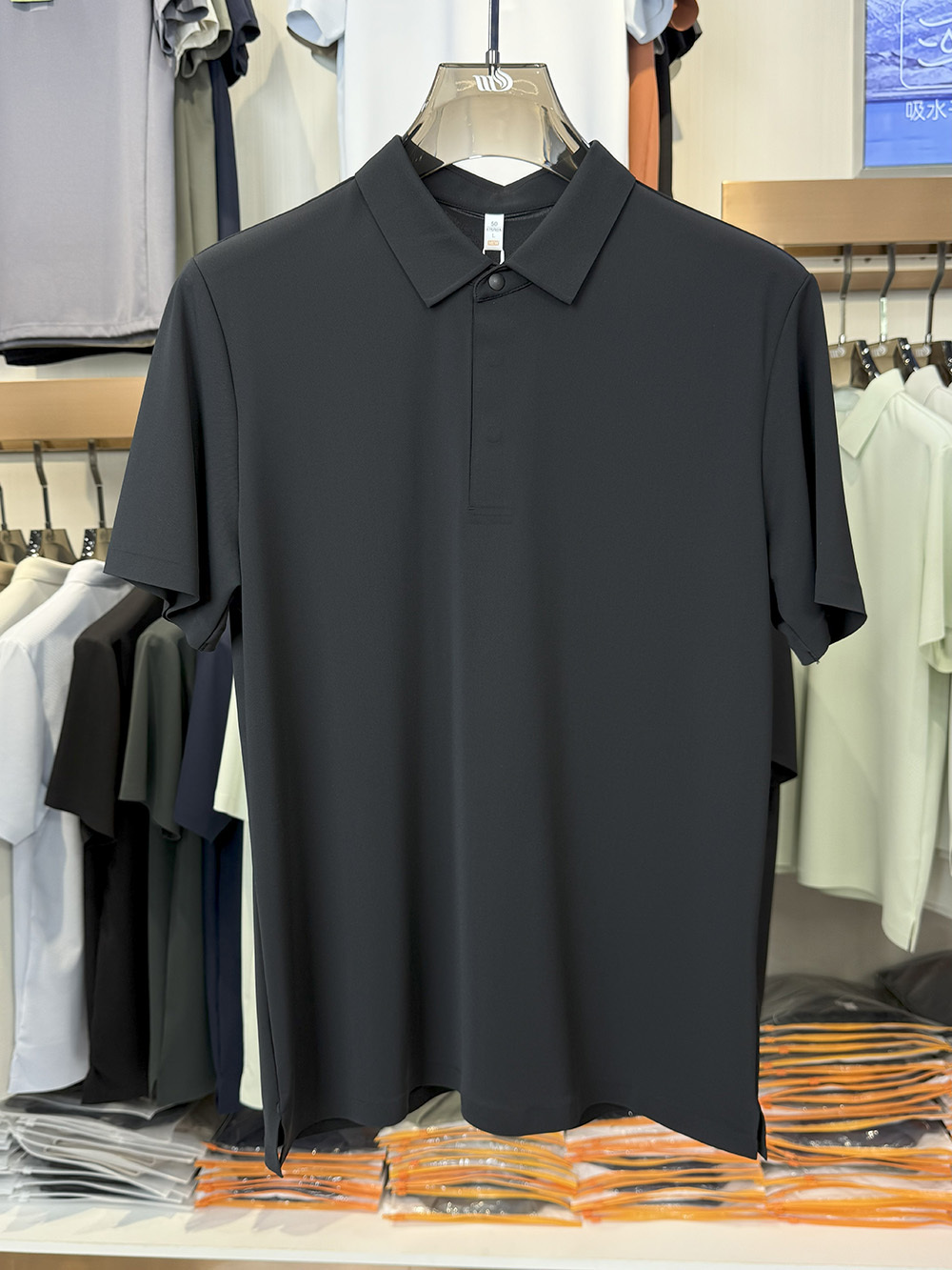 ML8906 175g weight  81.8% nylon, 18.2% spandex  Polo shirt