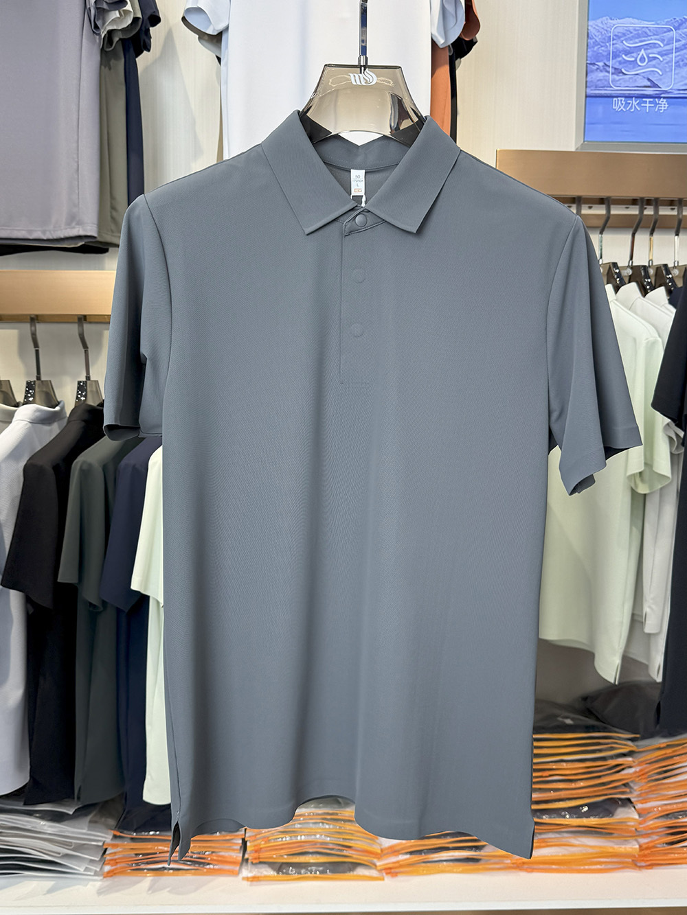 ML8906 175g weight  81.8% nylon, 18.2% spandex  Polo shirt