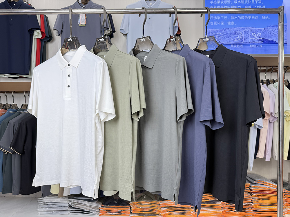 ML8701 190g  weight  79.2% nylon  20.8% spandexPolo shirt