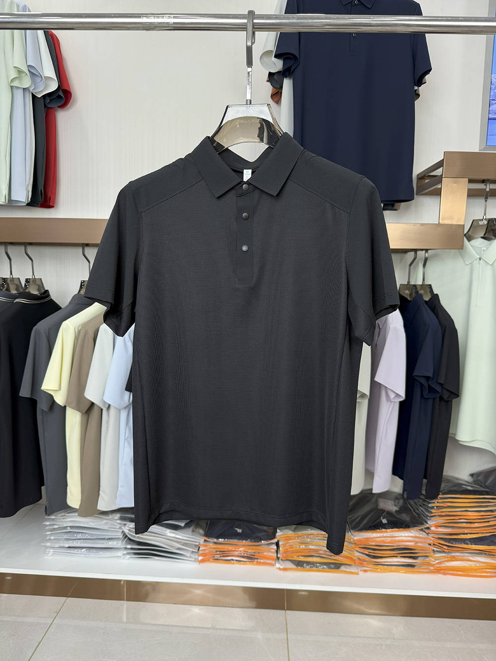 ML8223 180g  weight 76.5%Nylon 23.5% Spandex  Polo shirt