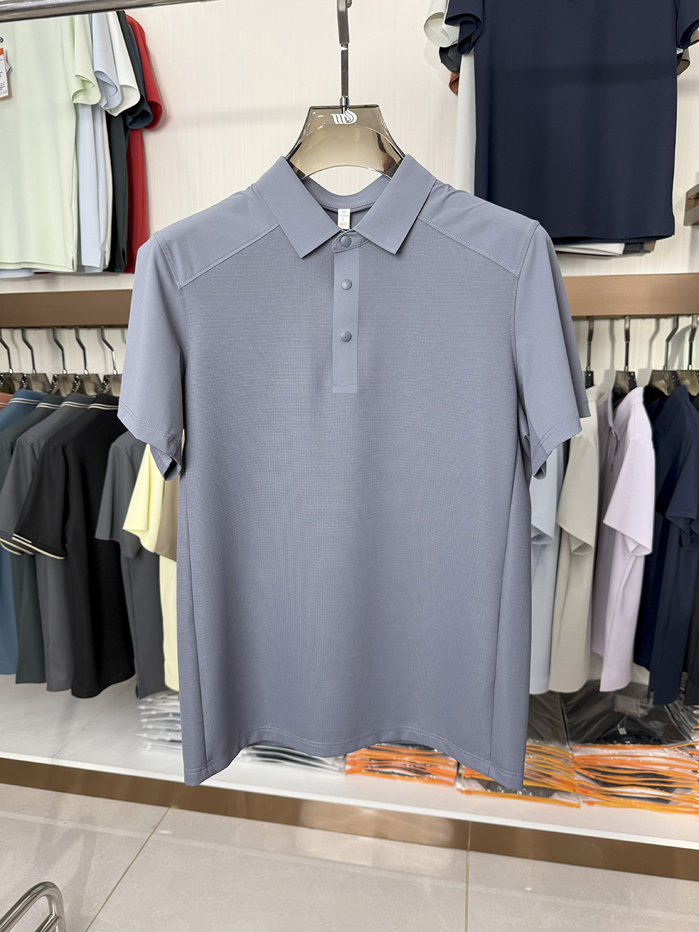ML8223 180g  weight 76.5%Nylon 23.5% Spandex  Polo shirt