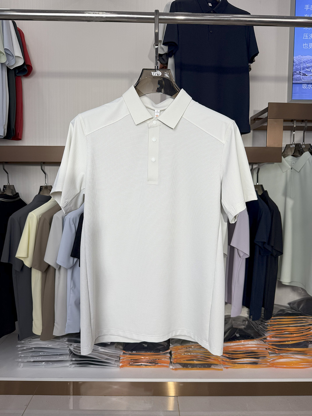 ML8223 180g  weight 76.5%Nylon 23.5% Spandex  Polo shirt