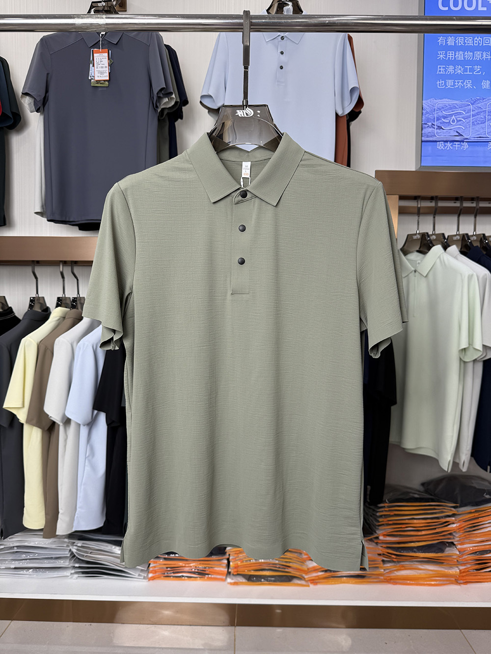 ML8701 190g  weight  79.2% nylon  20.8% spandexPolo shirt