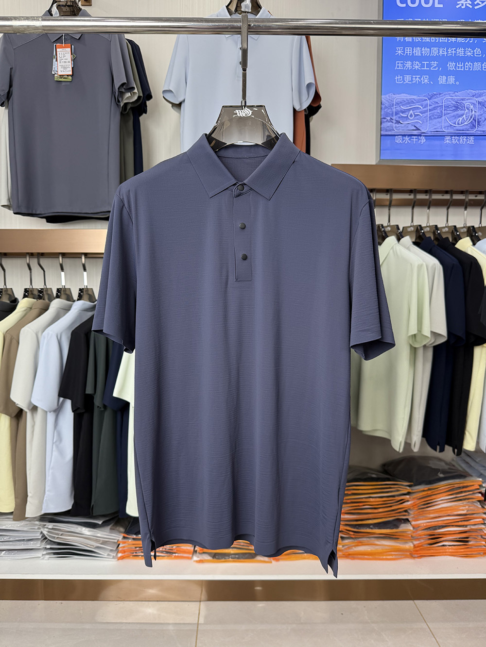 ML8701 190g  weight  79.2% nylon  20.8% spandexPolo shirt