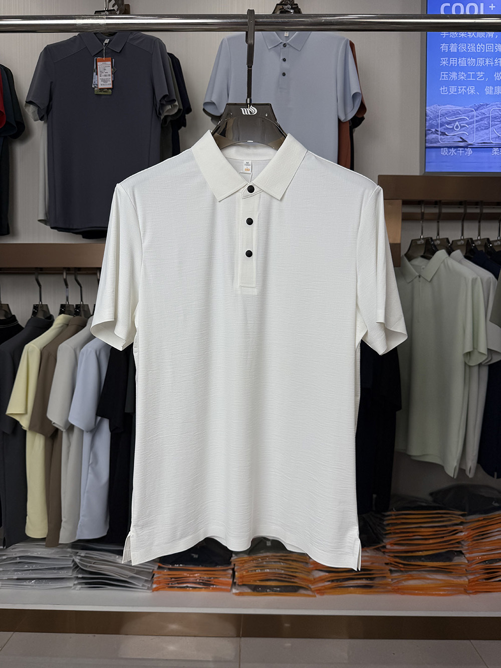 ML8701 190g  weight  79.2% nylon  20.8% spandexPolo shirt