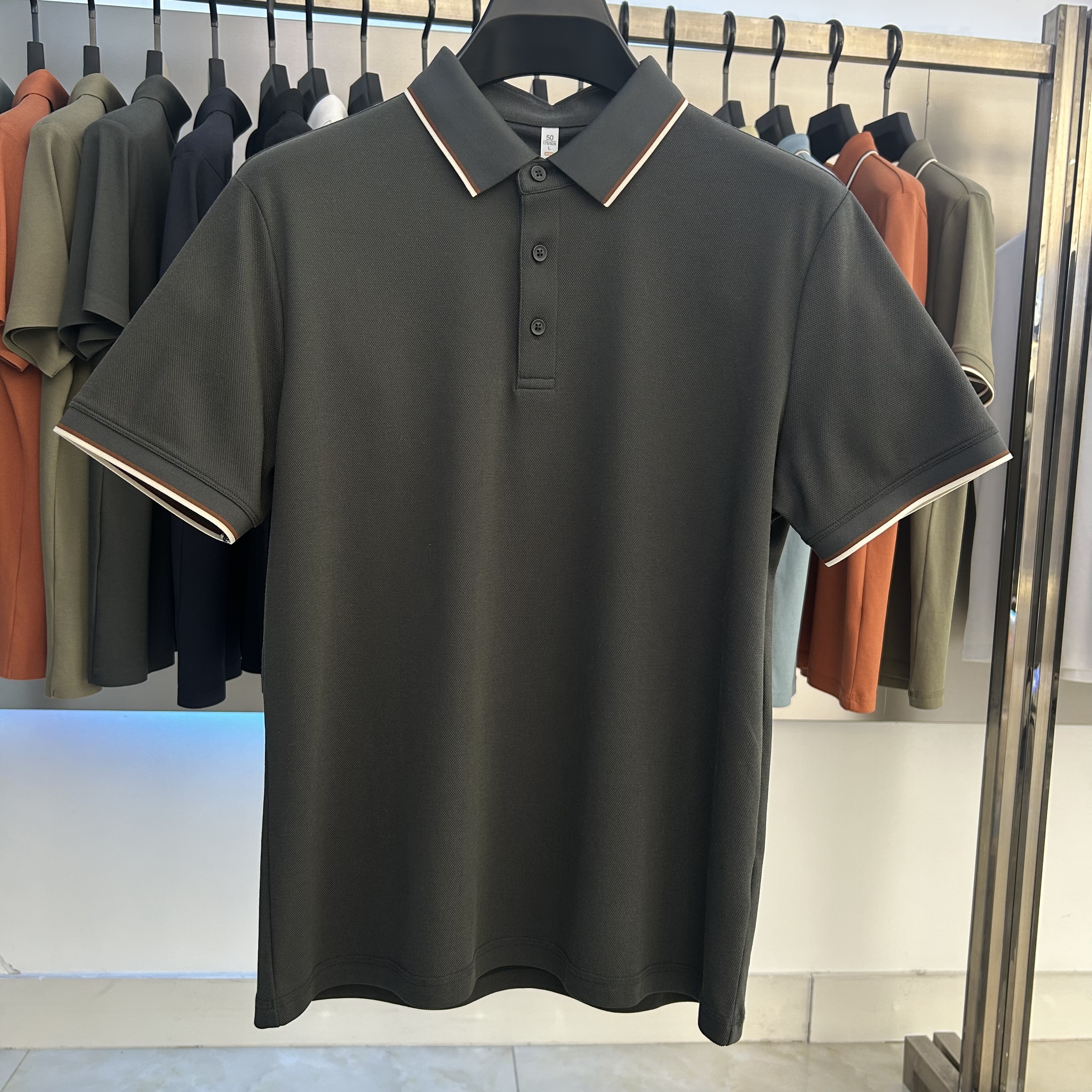 XYD7103  210g weight 57.4%Cotton  26.4%polyester fiber  16.2%lyocell  Polo shirt