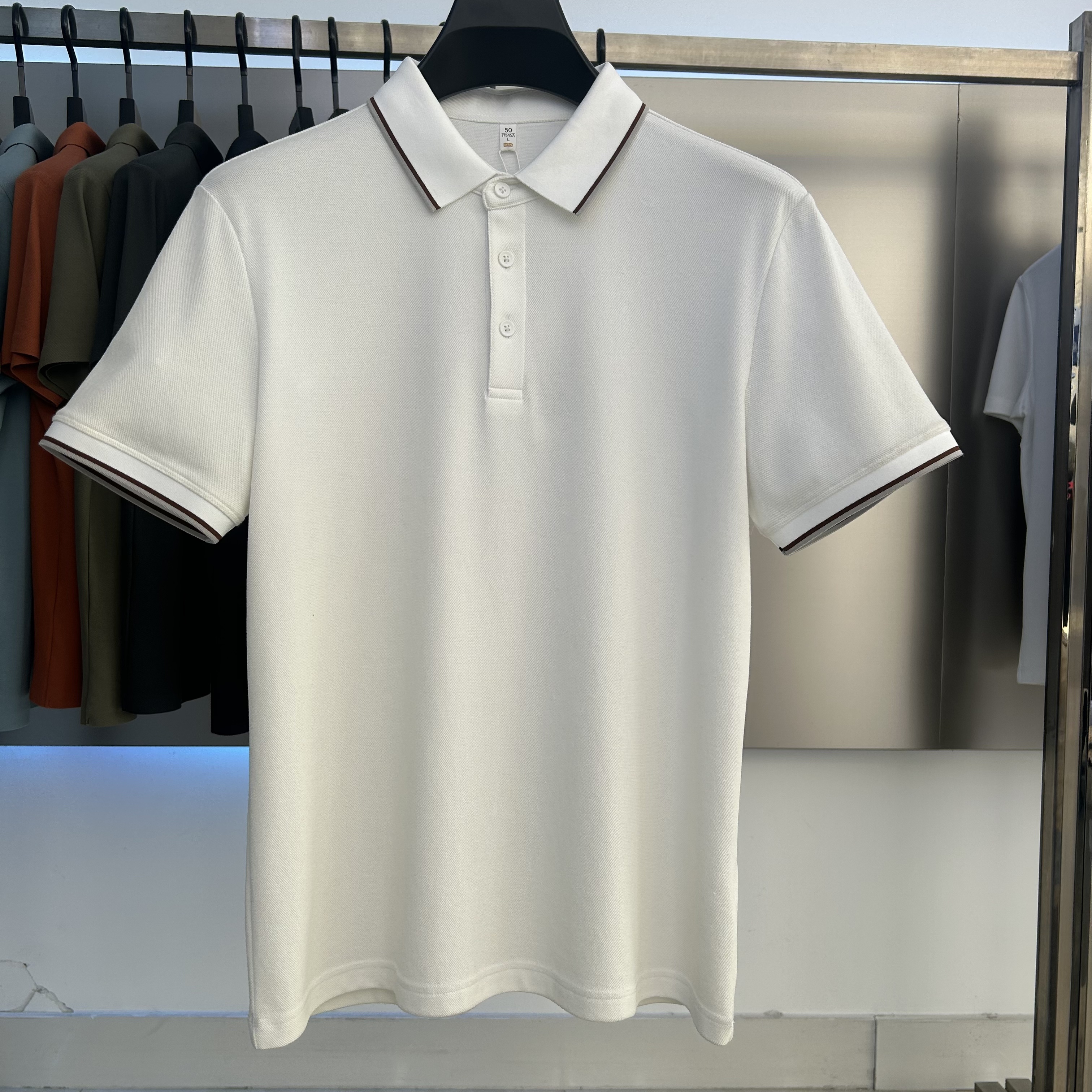 XYD7103  210g weight 57.4%Cotton  26.4%polyester fiber  16.2%lyocell  Polo shirt