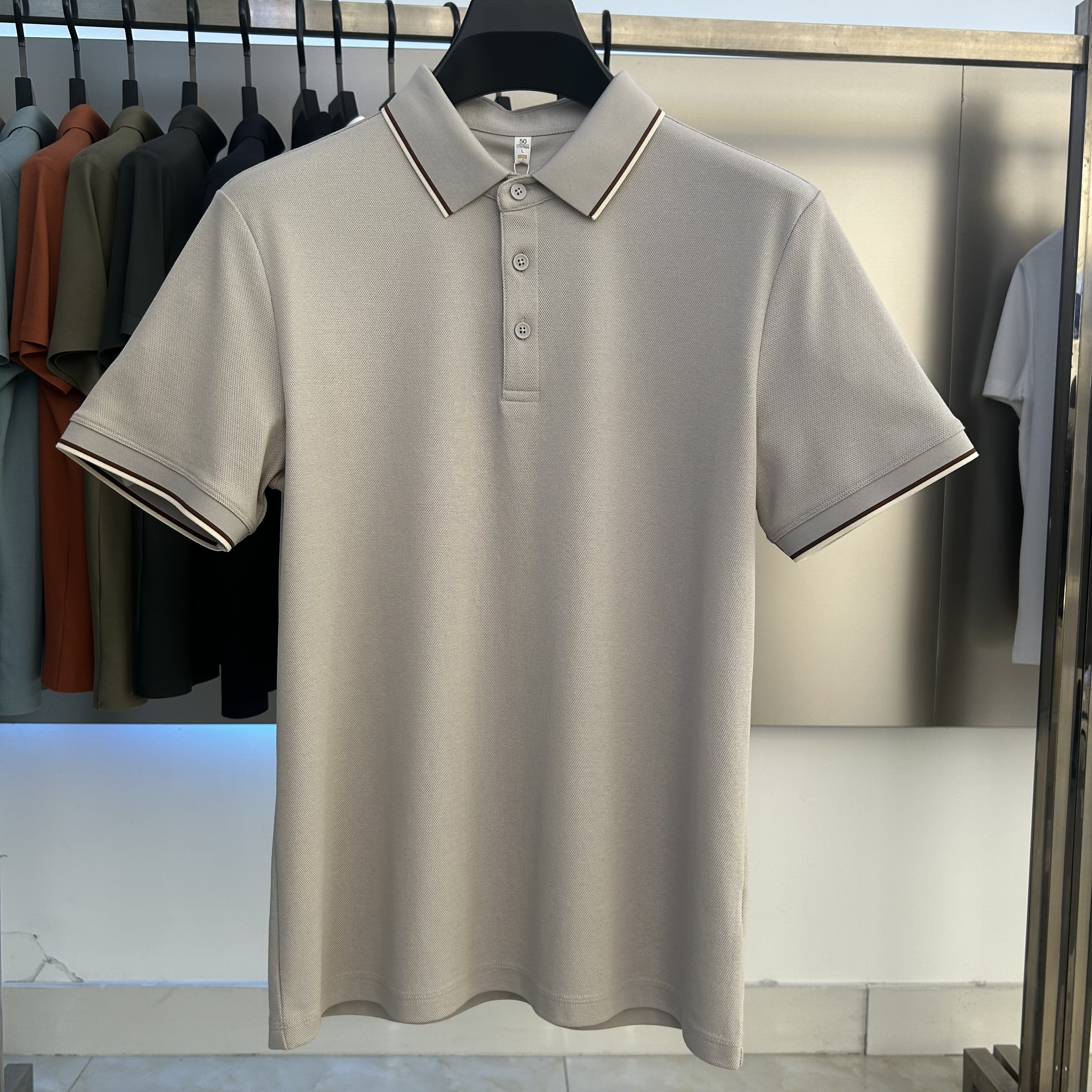 XYD7103  210g weight 57.4%Cotton  26.4%polyester fiber  16.2%lyocell  Polo shirt