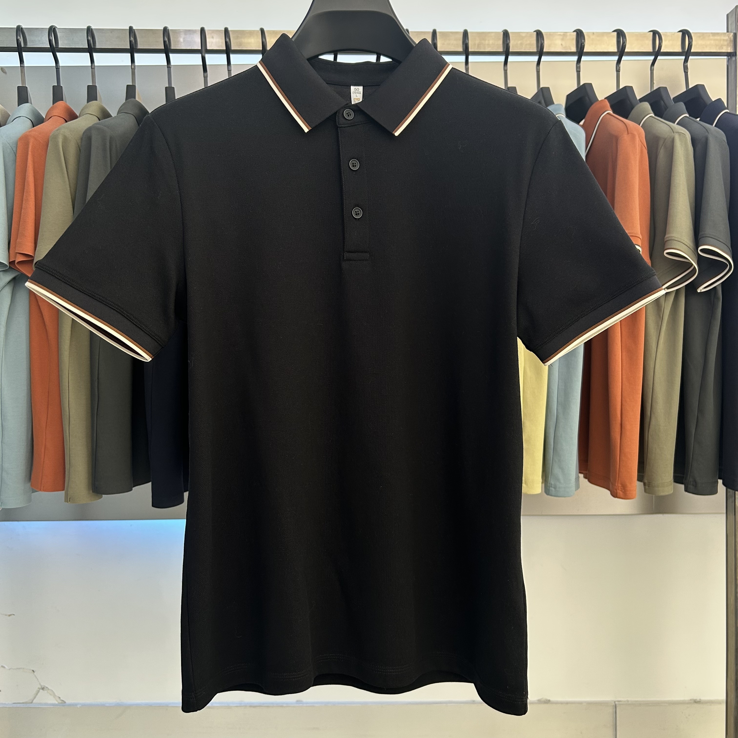XYD7103  210g weight 57.4%Cotton  26.4%polyester fiber  16.2%lyocell  Polo shirt