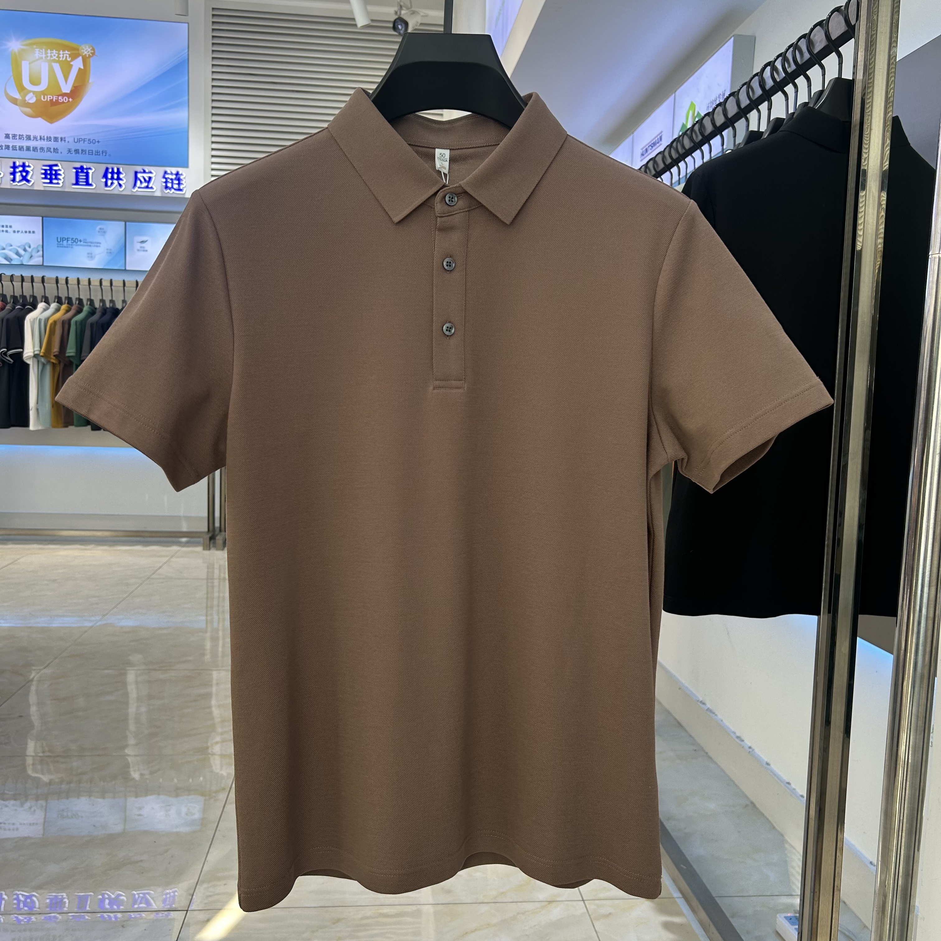 XYD7105  210g weight 57.4%Cotton  26.4%polyester fiber  16.2%lyocell  Polo shirt