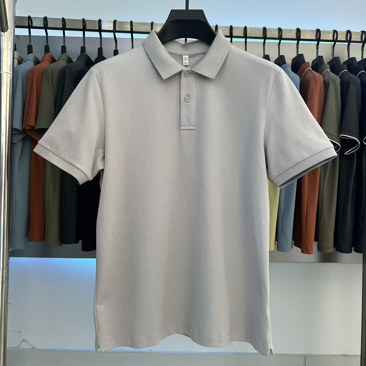 XYD7601  220g weight 79.8% Cotton  18% polyester fiber  2.2%spandex  Polo shirt