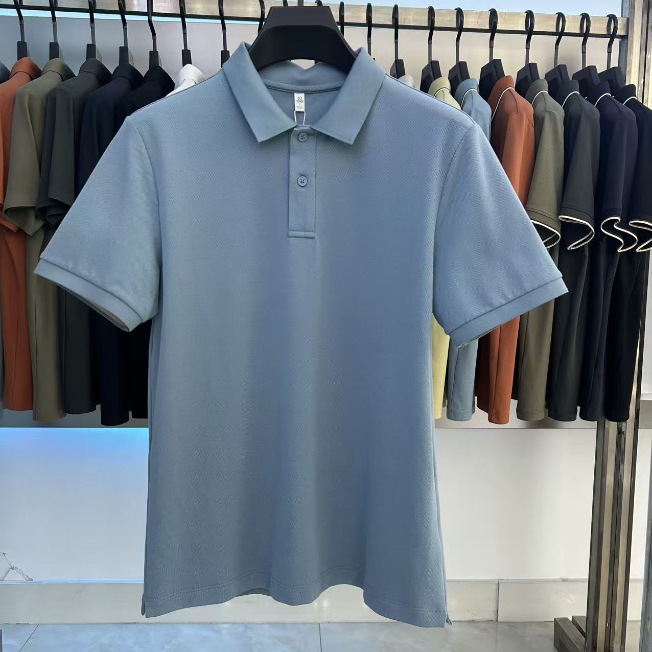 XYD7601  220g weight 79.8% Cotton  18% polyester fiber  2.2%spandex  Polo shirt