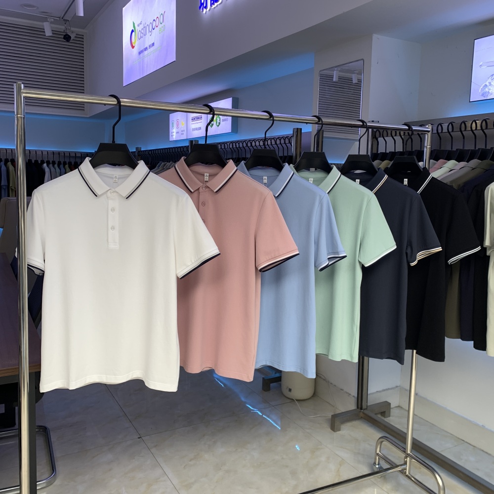 XYD3202  200g weight 70% Cotton  25% polyester fiber  5% spandex  Polo shirt