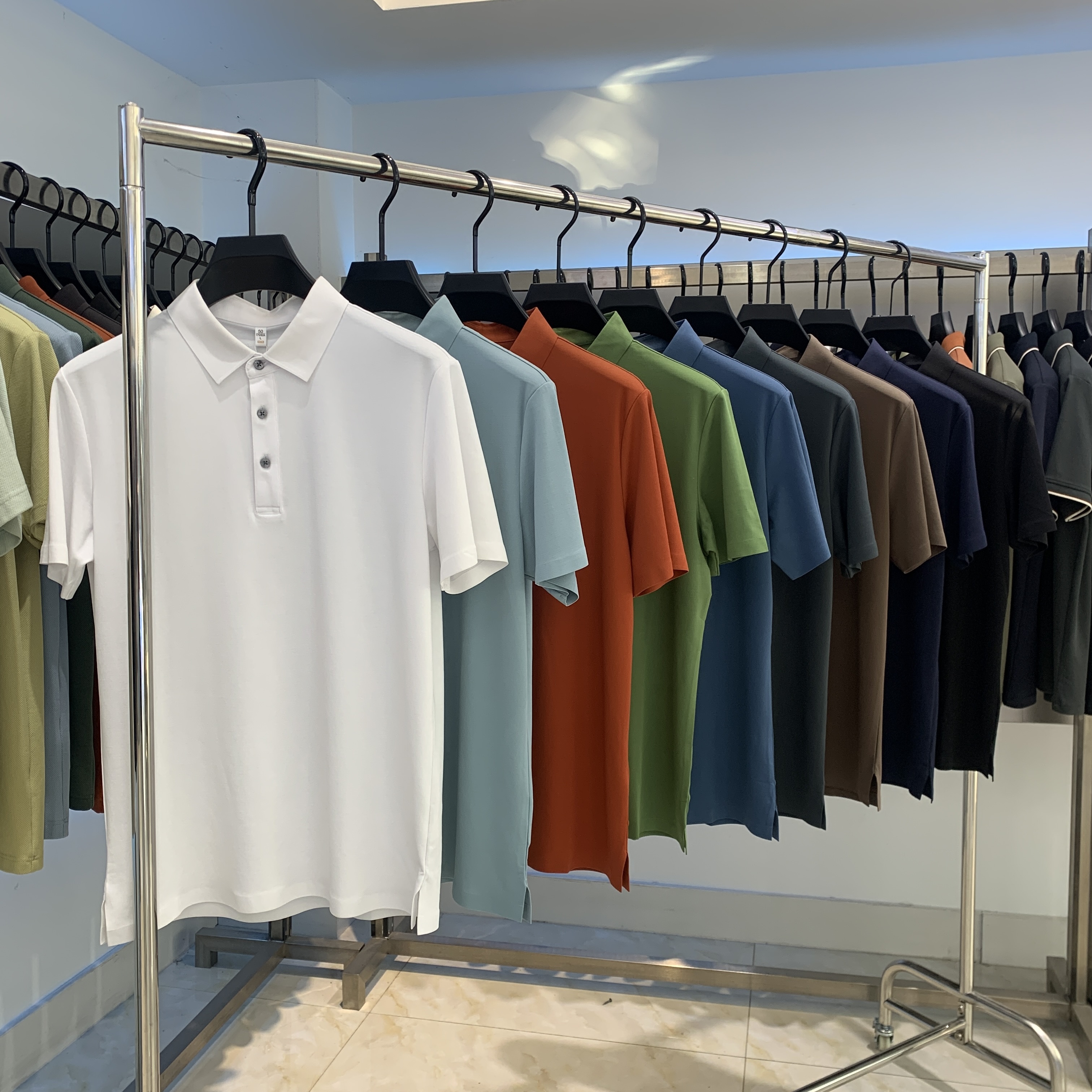 XYD6200 210g weight 49.5%modal  43.8%polyester fiber  6.7%spandex  Polo shirt