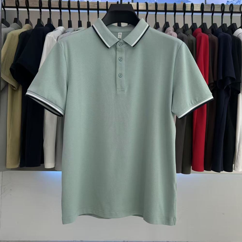 XYD3202  200g weight 70% Cotton  25% polyester fiber  5% spandex  Polo shirt