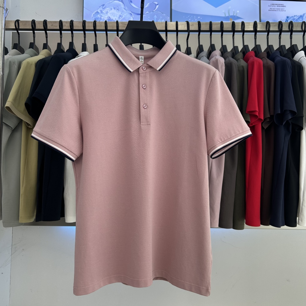 XYD3202  200g weight 70% Cotton  25% polyester fiber  5% spandex  Polo shirt
