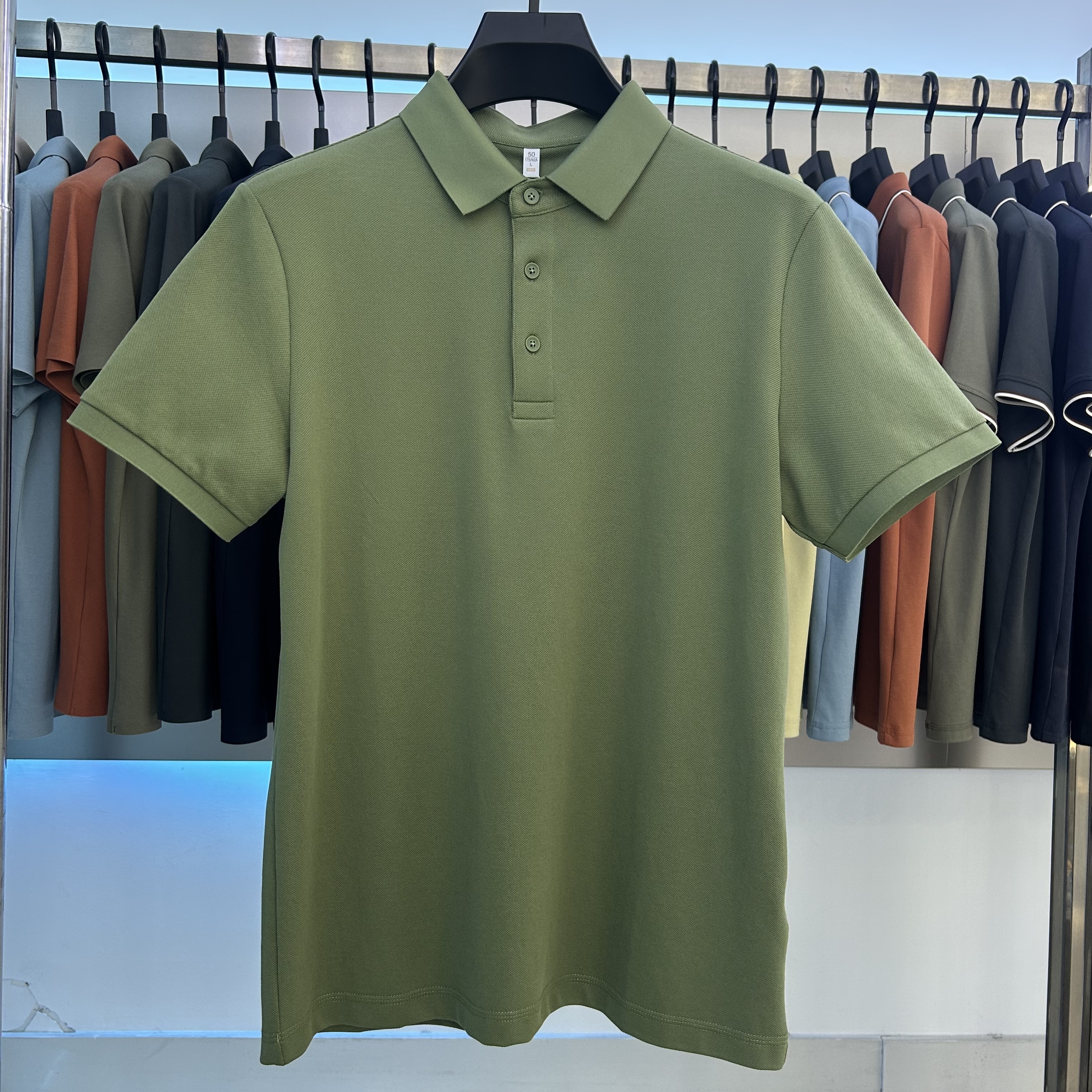 XYD7602  220g weight 79.8% Cotton  18% polyester fiber  2.2%spandex  Polo shirt