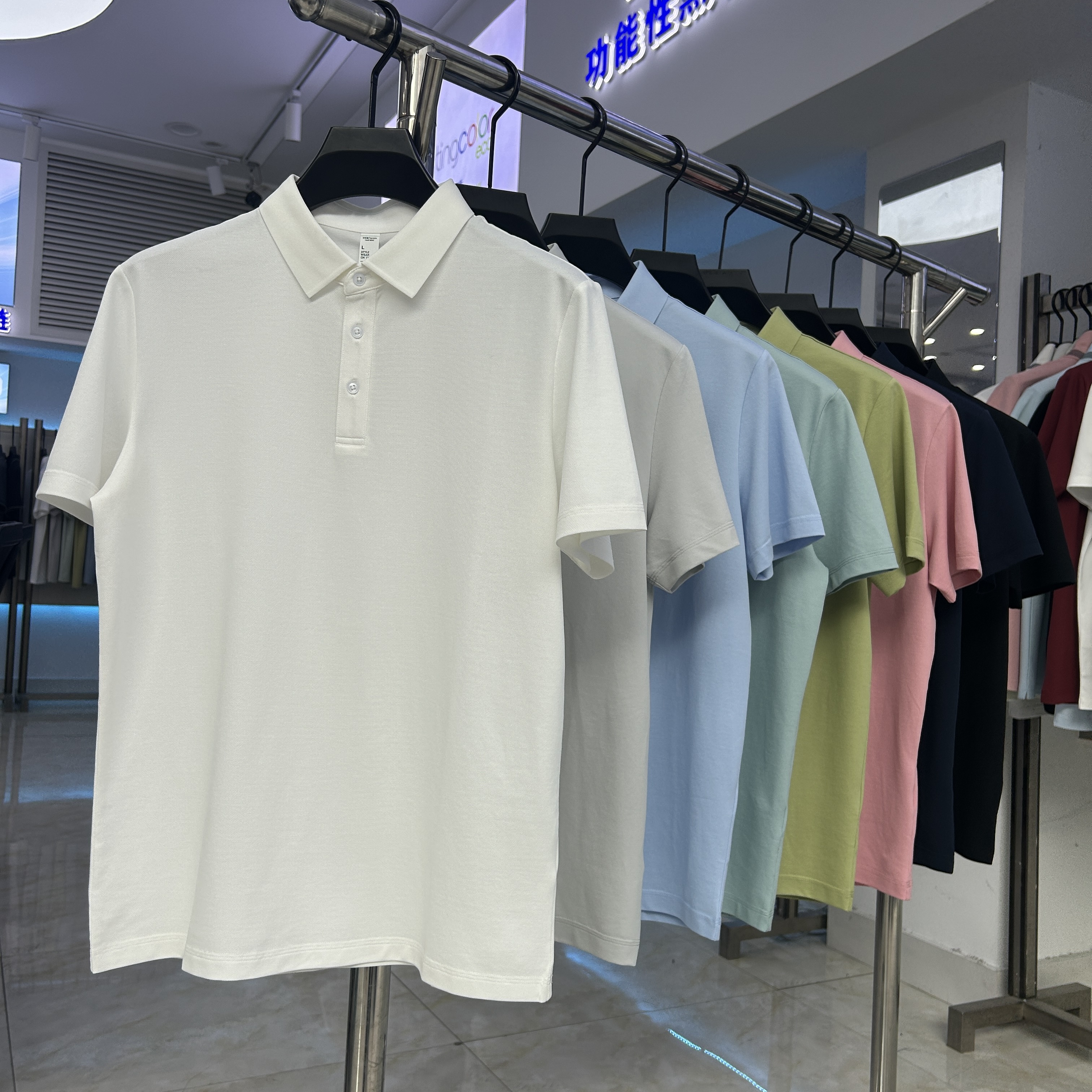XYD5300 210g weight 44.2% cotton  29.8% polyester fiber  17% modal  9%spandex  Polo shirt