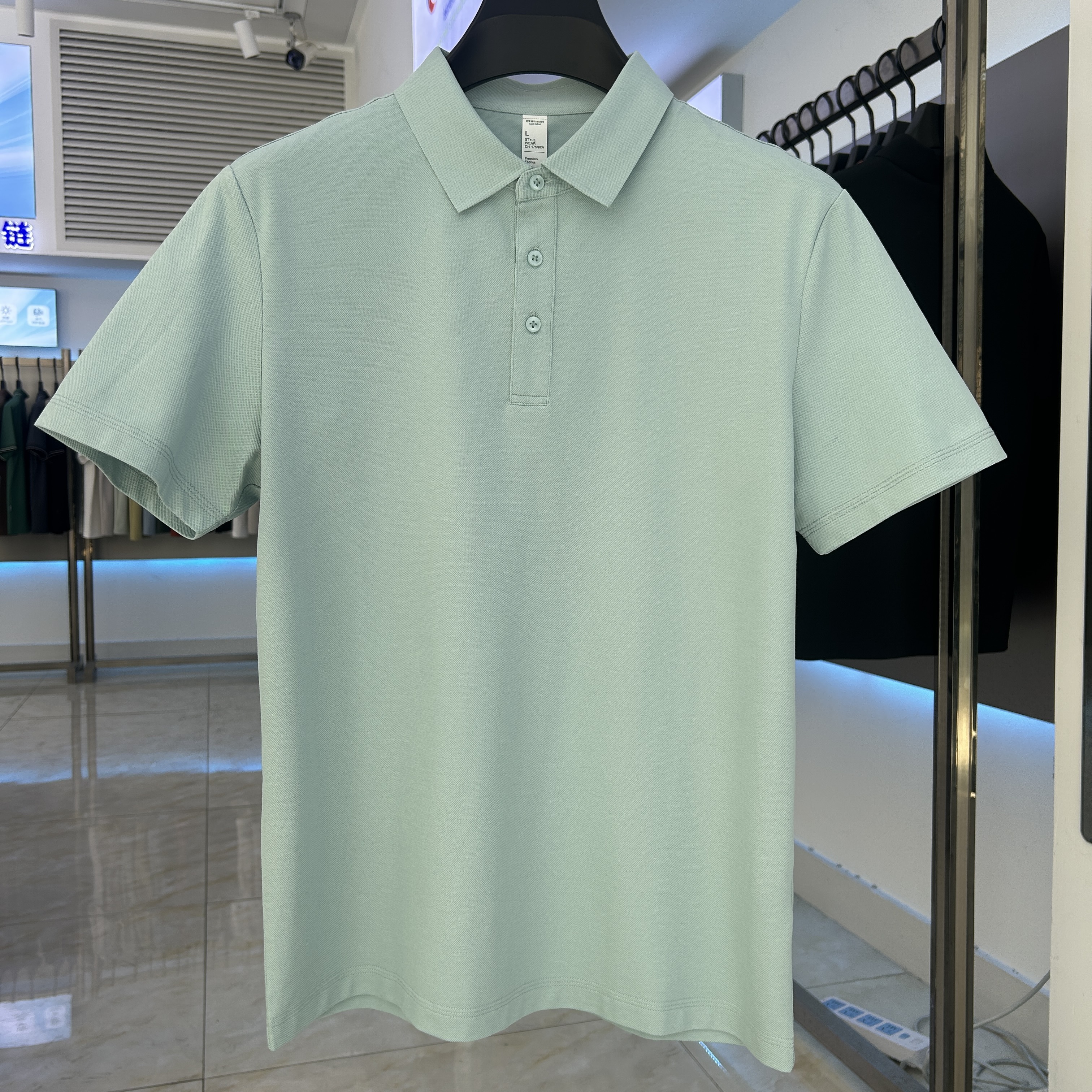 XYD5300 210g weight 44.2% cotton  29.8% polyester fiber  17% modal  9%spandex  Polo shirt