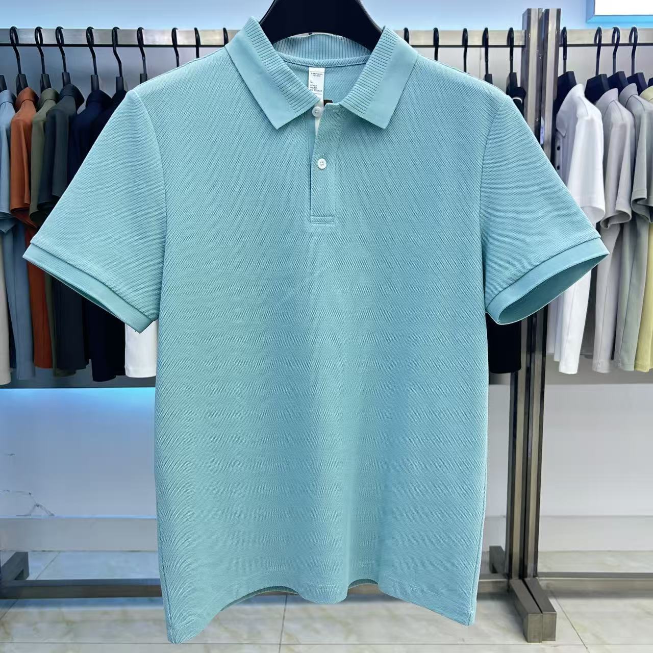 XYD5401 220g weight 66.9%cotton  28.4%Polyester fiber  2.4%Linen  2.3%Mulberry silk  Polo shirt