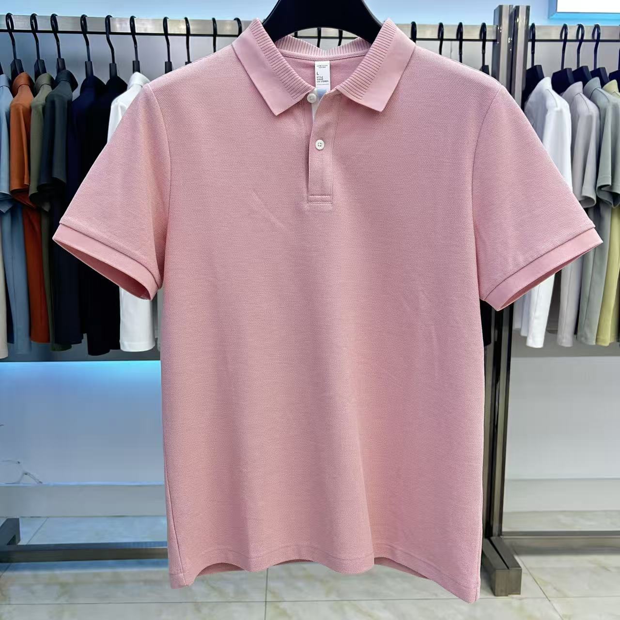 XYD5401 220g weight 66.9%cotton  28.4%Polyester fiber  2.4%Linen  2.3%Mulberry silk  Polo shirt