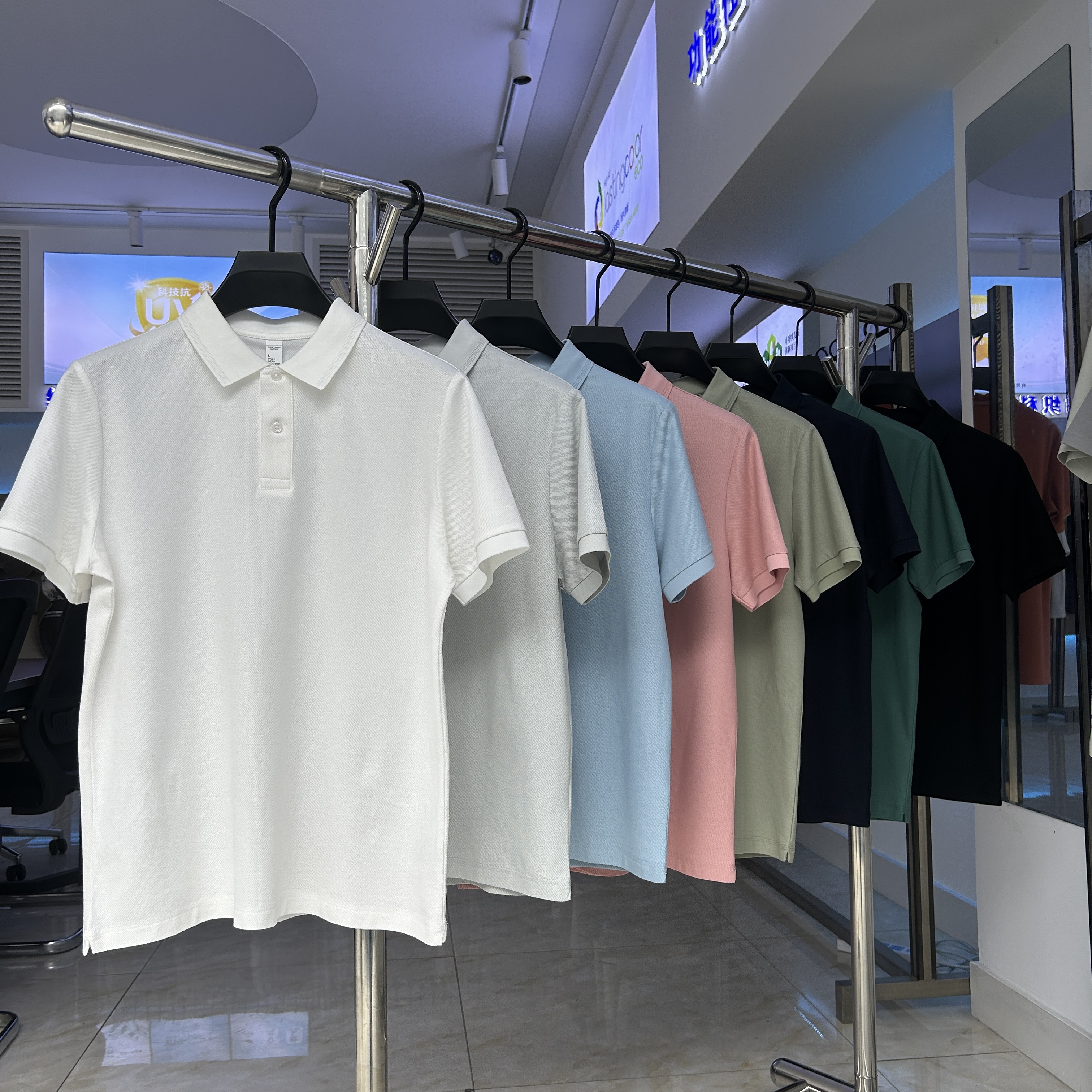 XYD5500 220g weight 92.1%cotton  7.9%modal  Polo shirt