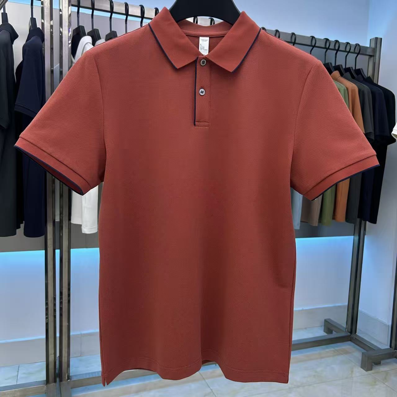 XYD5606  220g weight 64.7%cotton 16.8%polyester fiber 14.8%modal  3.7%spandex  Polo shirt