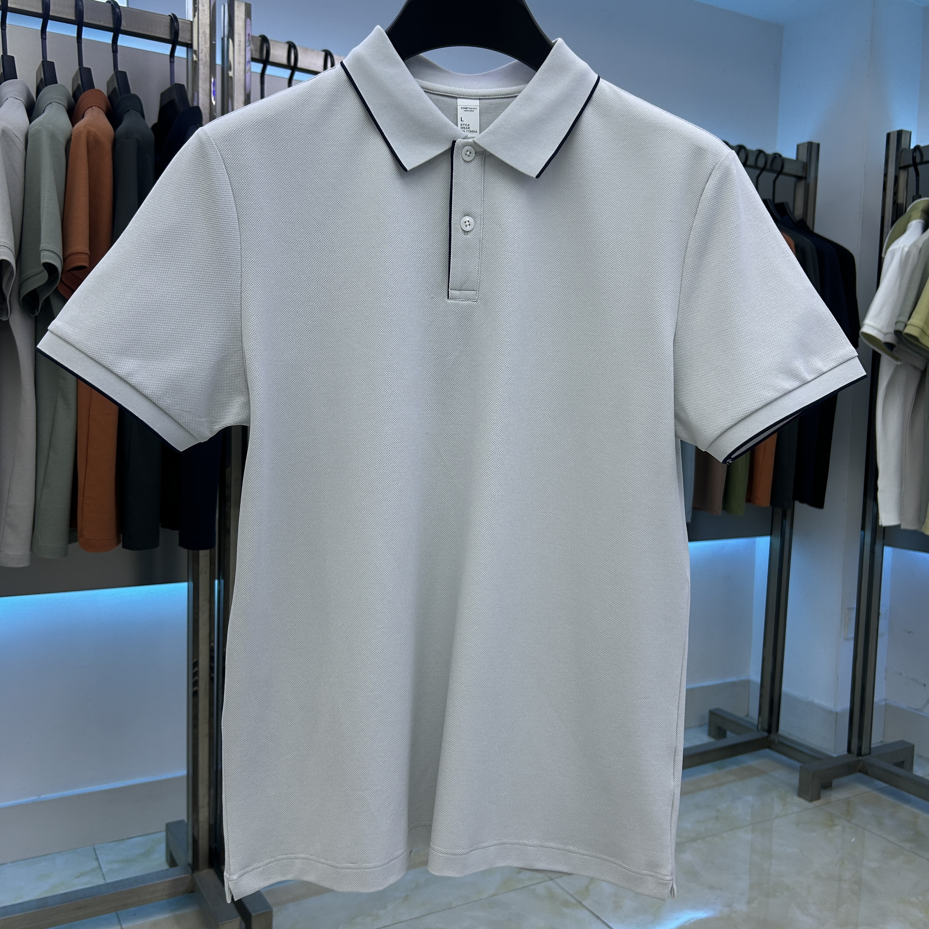 XYD5606  220g weight 64.7%cotton 16.8%polyester fiber 14.8%modal  3.7%spandex  Polo shirt