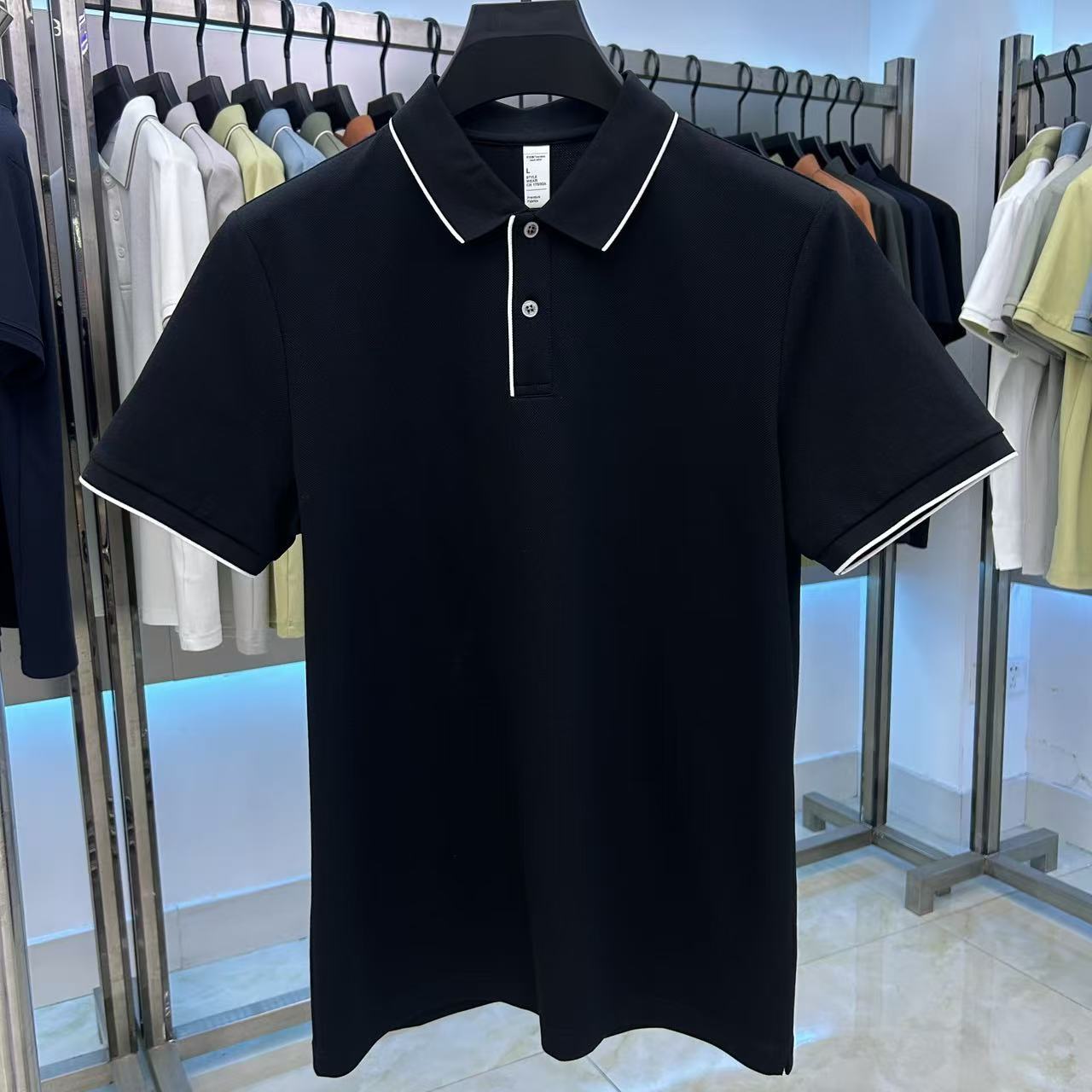 XYD5606  220g weight 64.7%cotton 16.8%polyester fiber 14.8%modal  3.7%spandex  Polo shirt