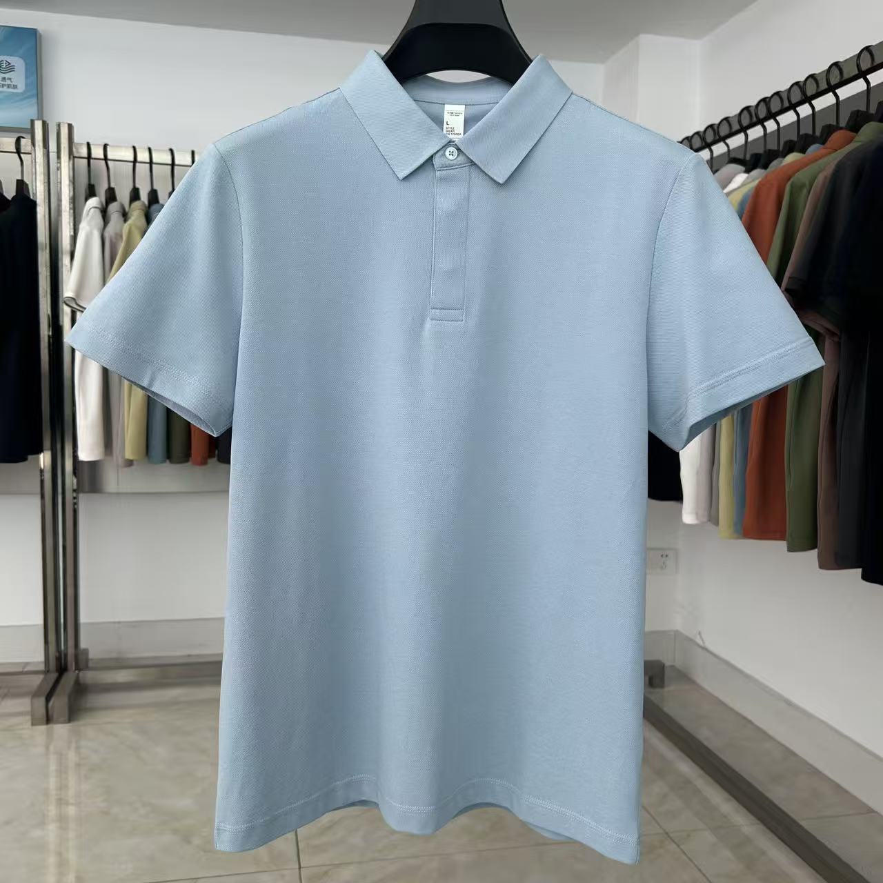 XYD5900 210g weight 63.6%Cotton 22.3%polyester fiber  14.1%modal  Polo shirt