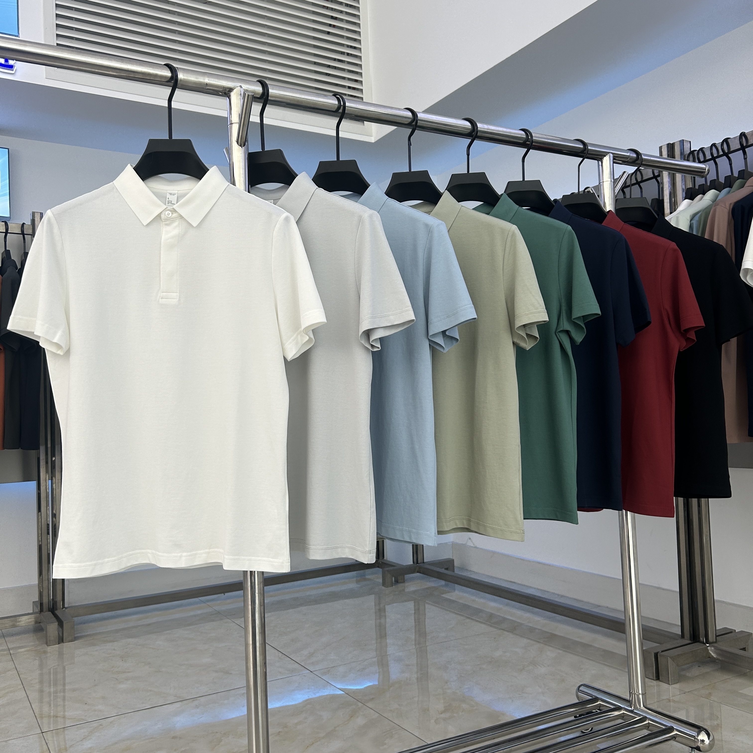 XYD5900 210g weight 63.6%Cotton 22.3%polyester fiber  14.1%modal  Polo shirt