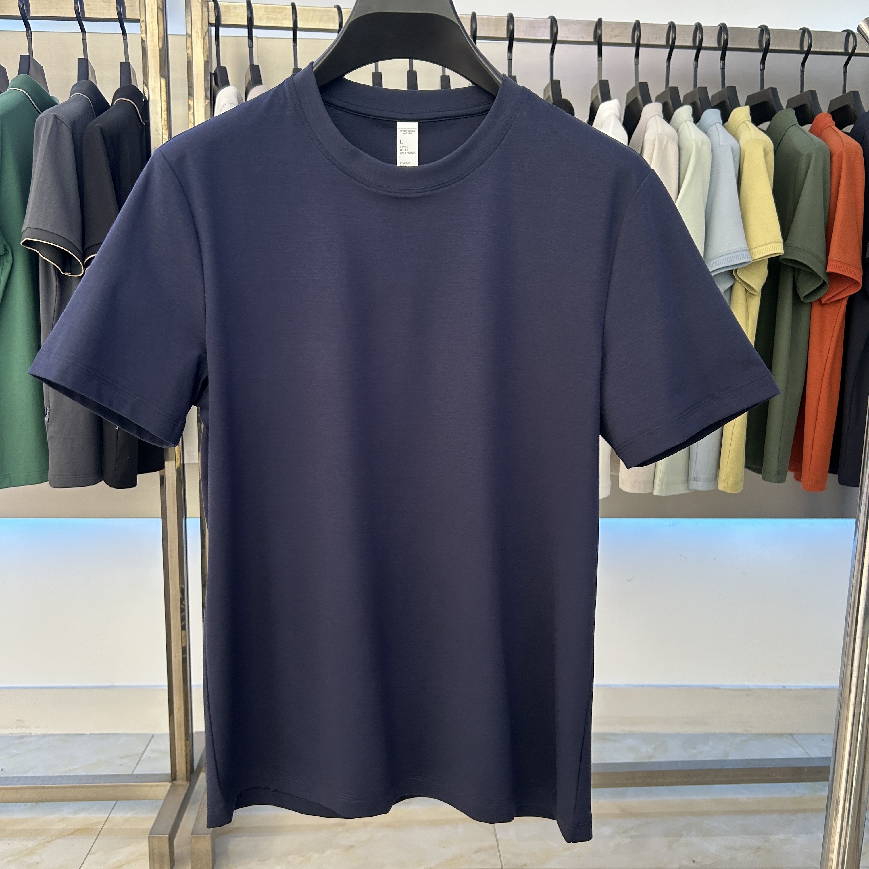 XYD5950 200g weight 89.6%cotton  10.4%spandex   T-shirt