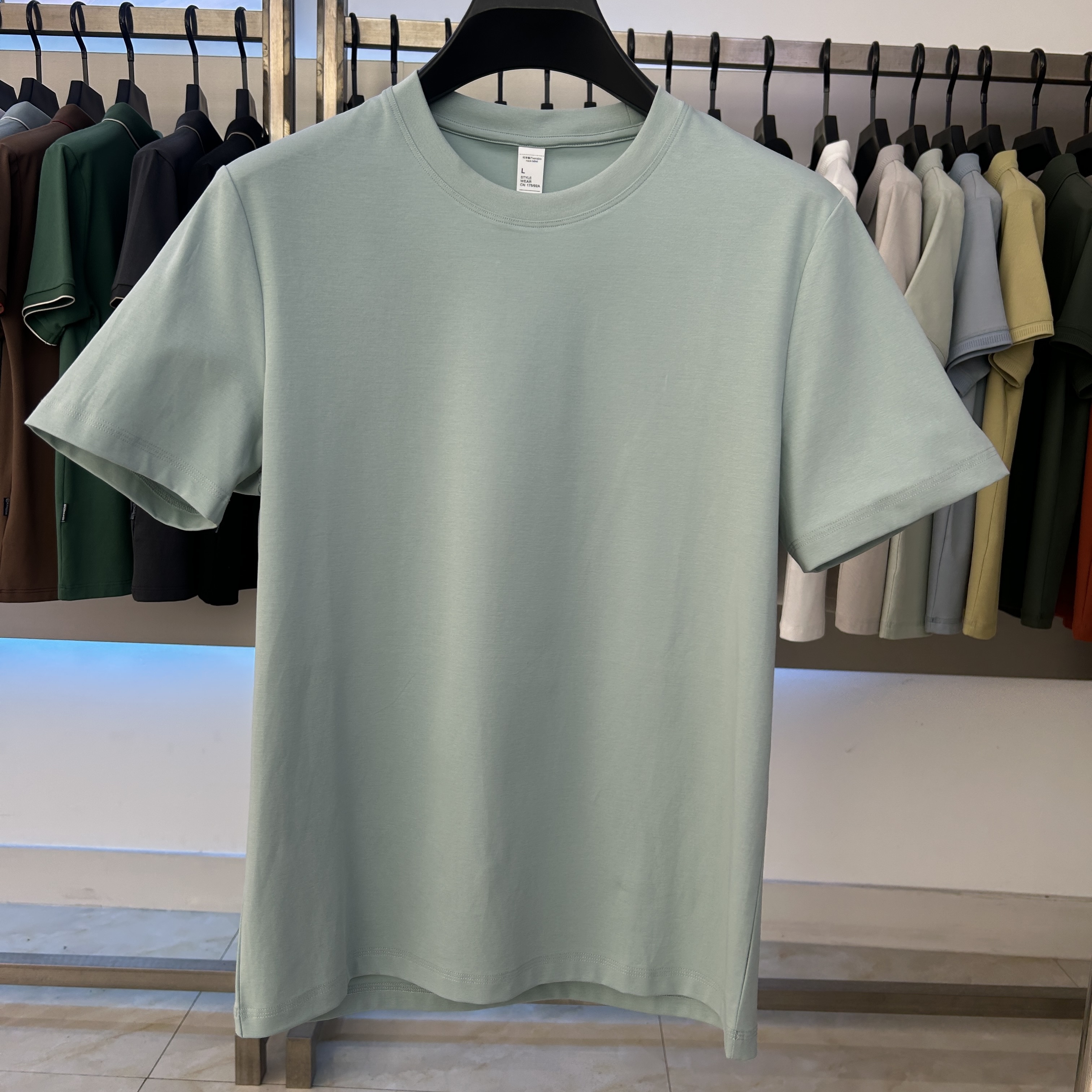 XYD5950 200g weight 89.6%cotton  10.4%spandex   T-shirt