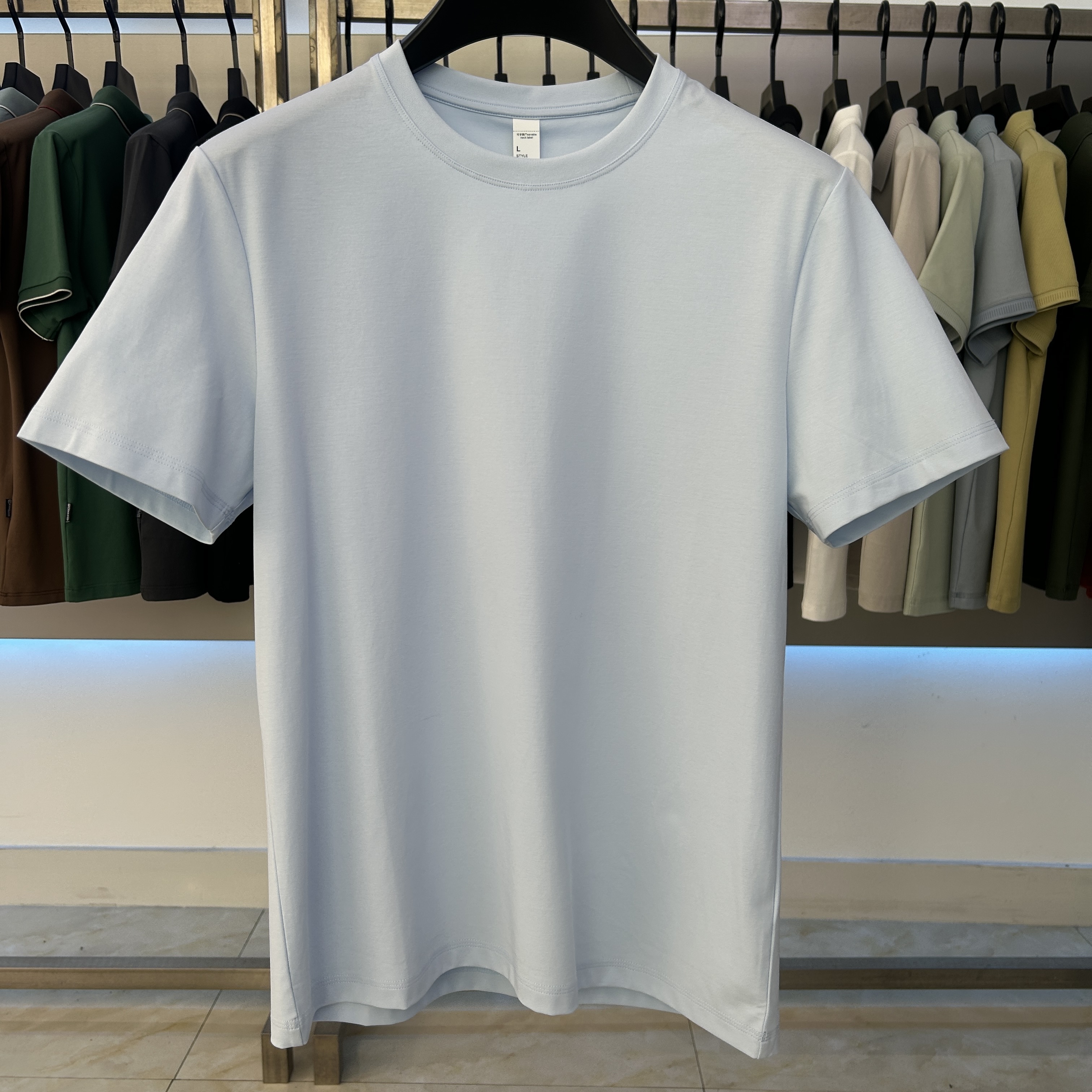 XYD5950 200g weight 89.6%cotton  10.4%spandex   T-shirt