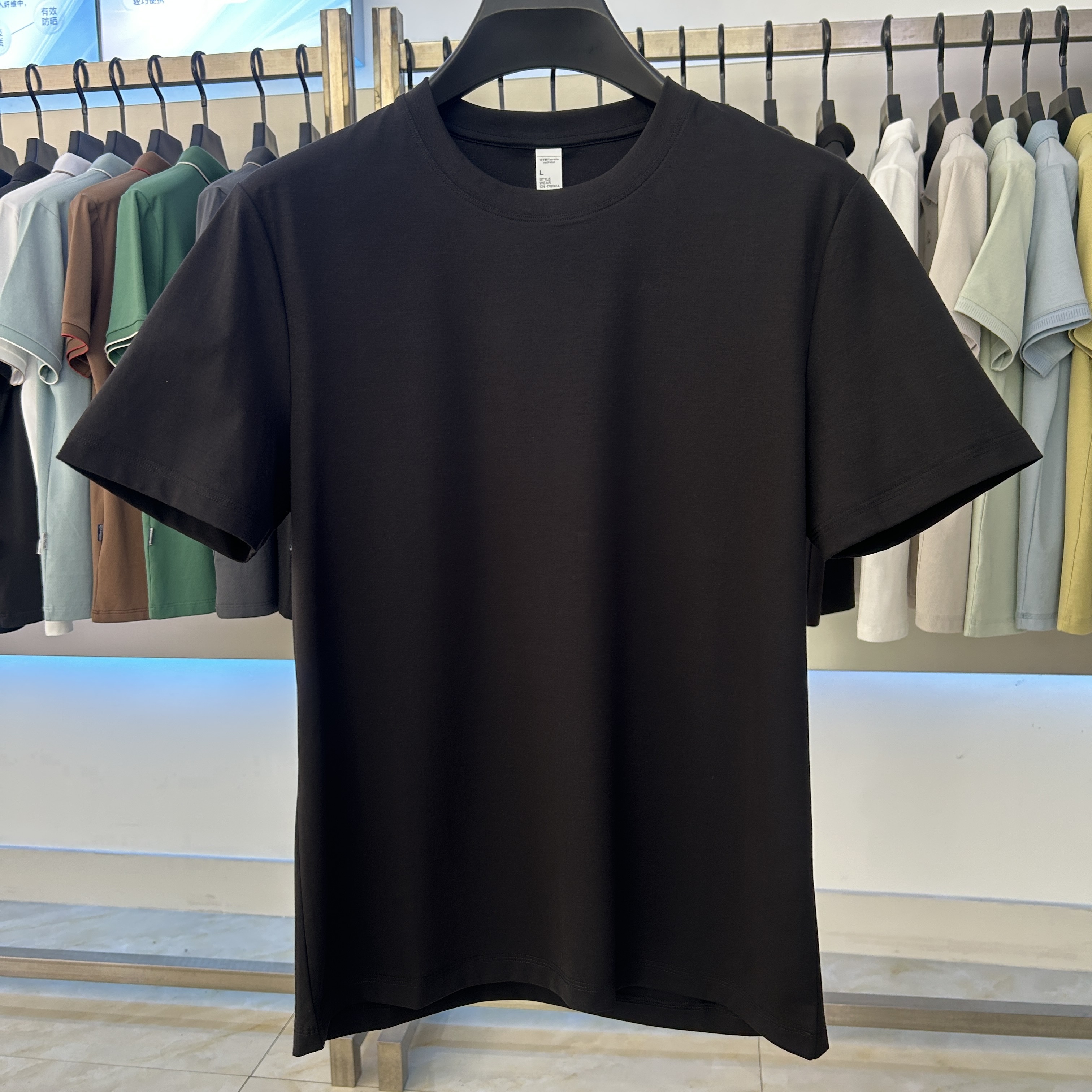 XYD5950 200g weight 89.6%cotton  10.4%spandex   T-shirt