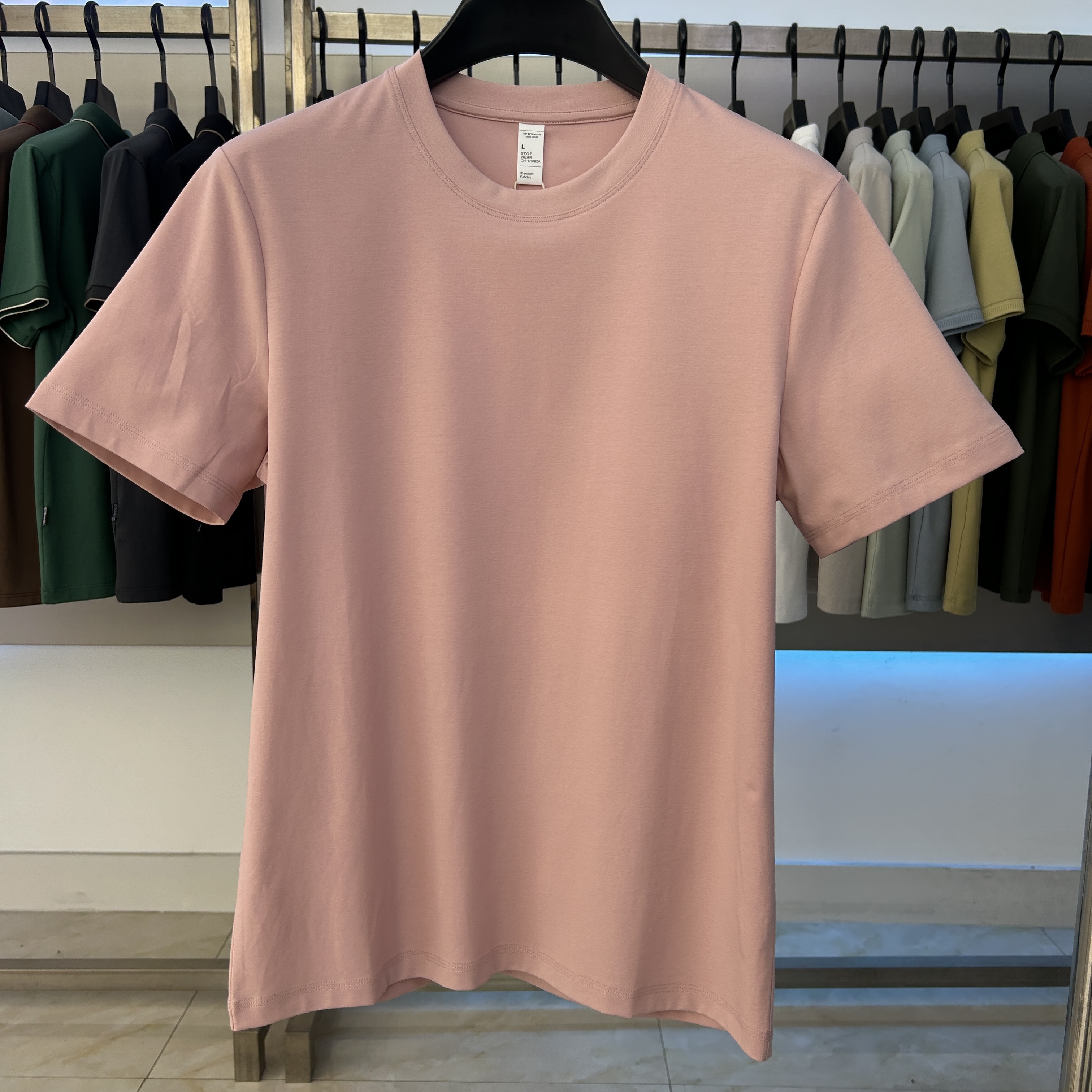 XYD5950 200g weight 89.6%cotton  10.4%spandex   T-shirt