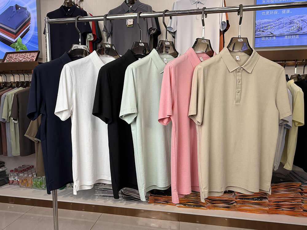 ML8803 230g weight 73.5% Cotton, 26.5% Polyester Spandex Blend Polo shirt
