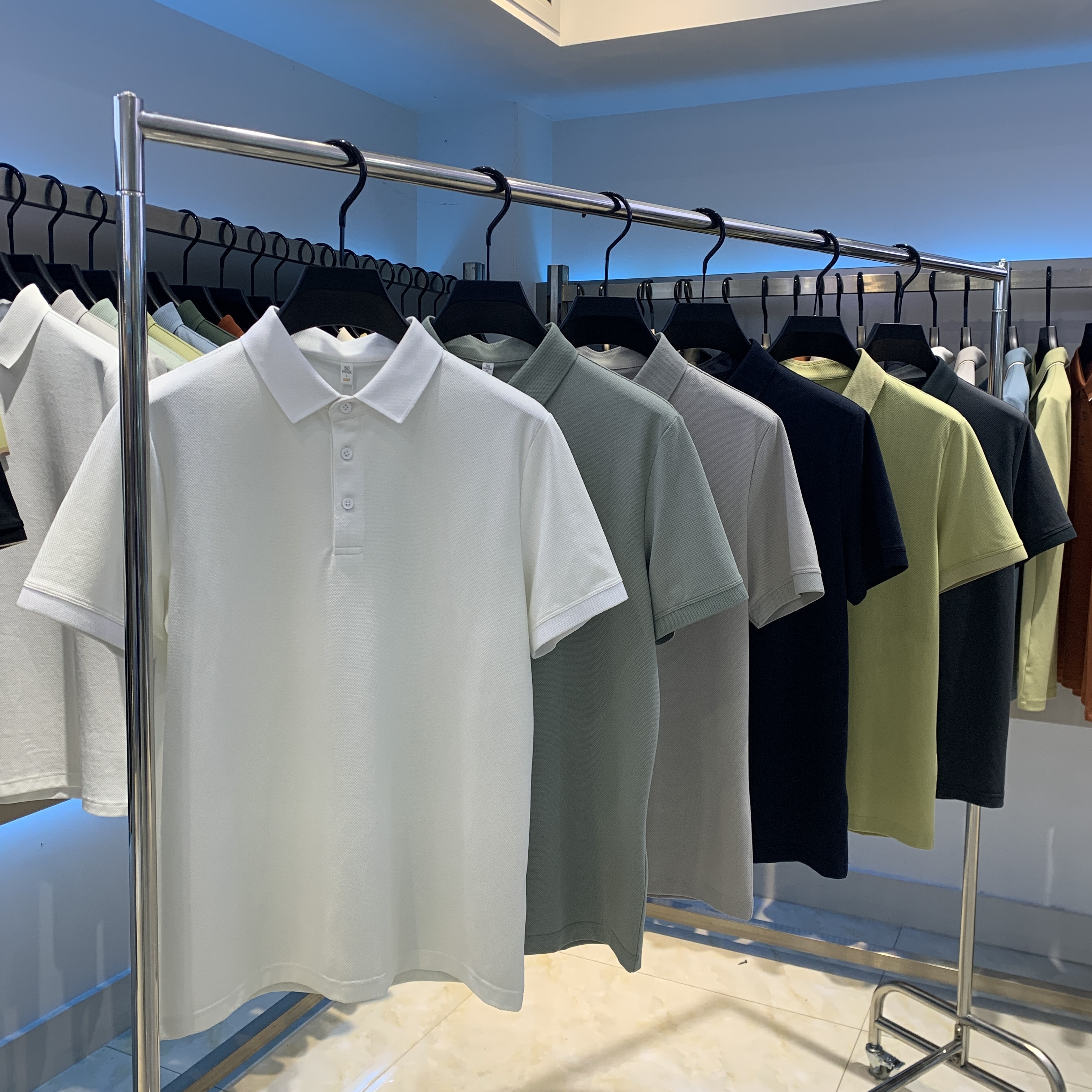 XYD7306 200g weight 40%Cotton  54%polyester fiber  6%spandex Polo shirt