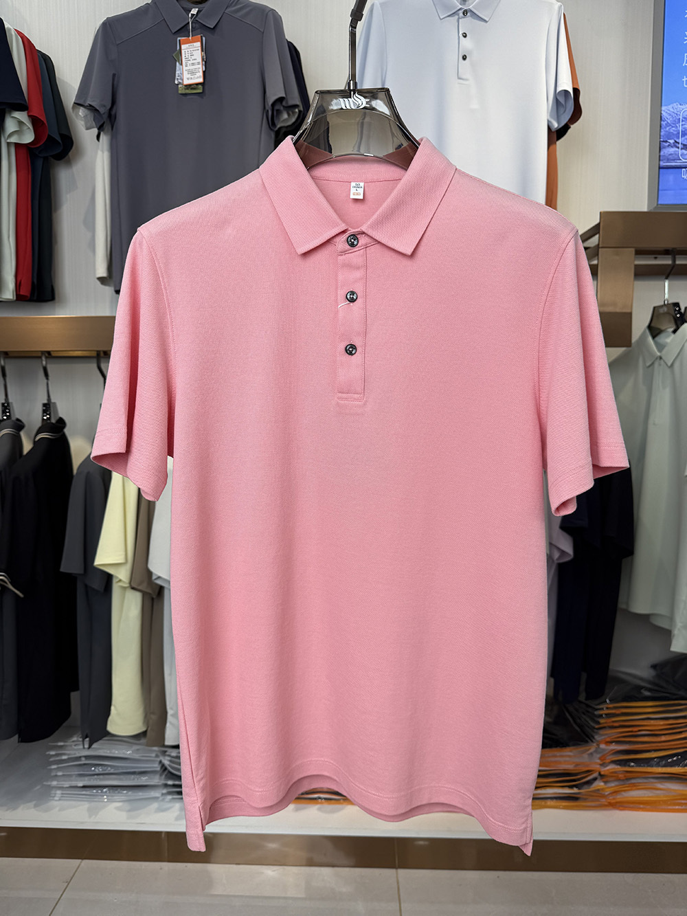 ML8808 230g weight  73.5%Cotton 26.5%Solona Sorona Cotton Double Pique Polo shirt （少了浅蓝色单色图）