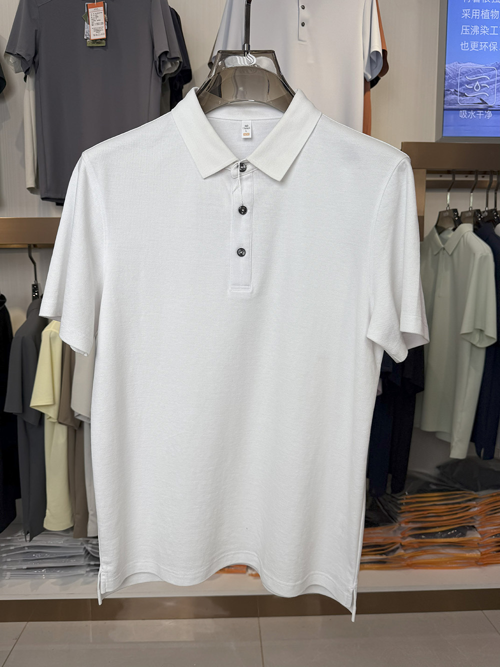 ML8808 230g weight  73.5%Cotton 26.5%Solona Sorona Cotton Double Pique Polo shirt （少了浅蓝色单色图）