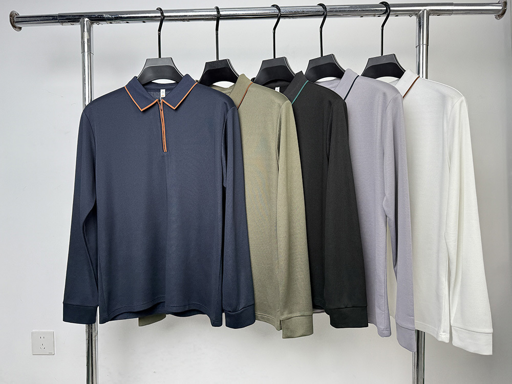 MX52093 260g weight 60.9%polyester  17.8% cotton  17.5% viscose 2.2%sheep wool  1.6% mulberry silkl  Polo shirt