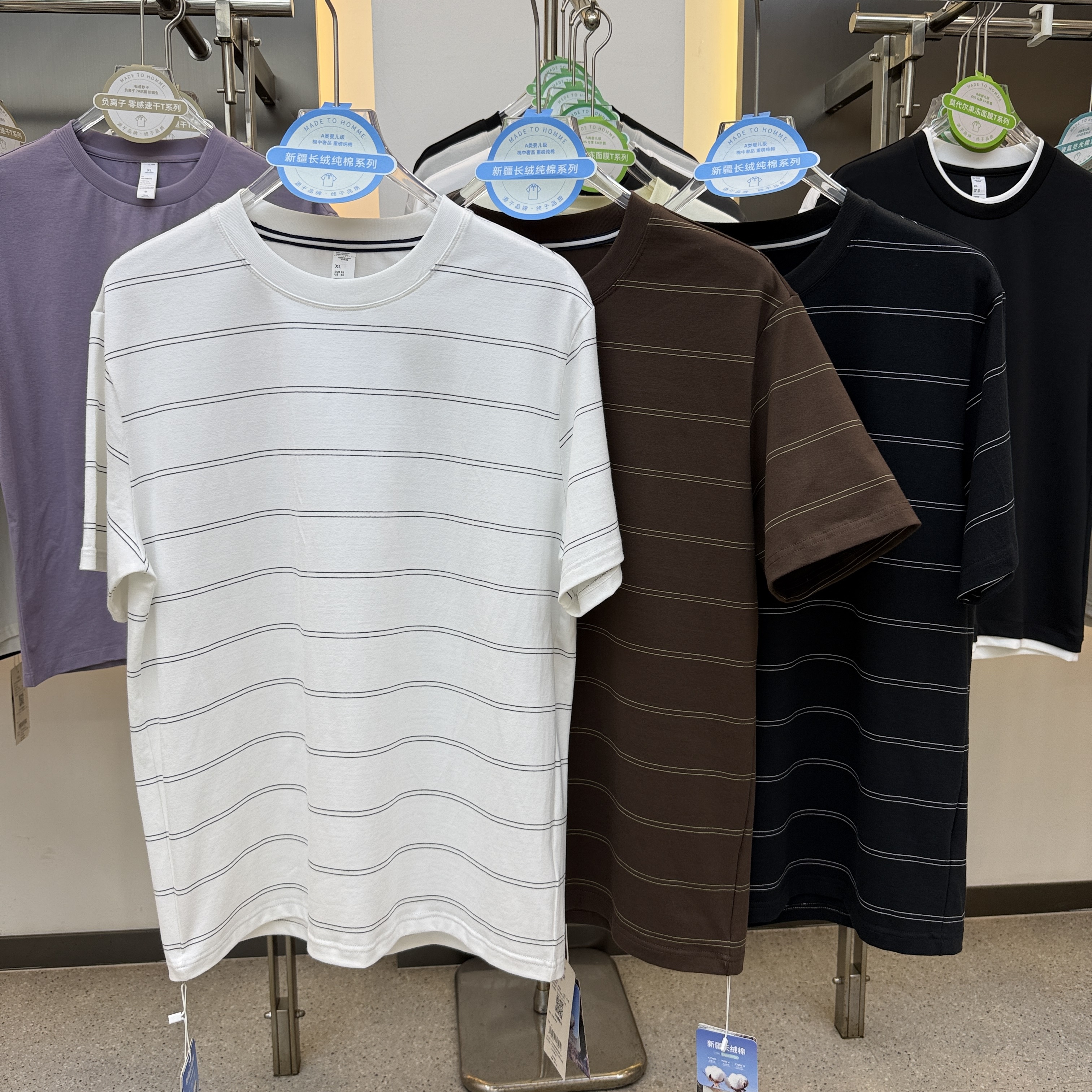 SF300 95% cotton, 5% spandex 210 grams Round neck  short-sleeved T-shirt